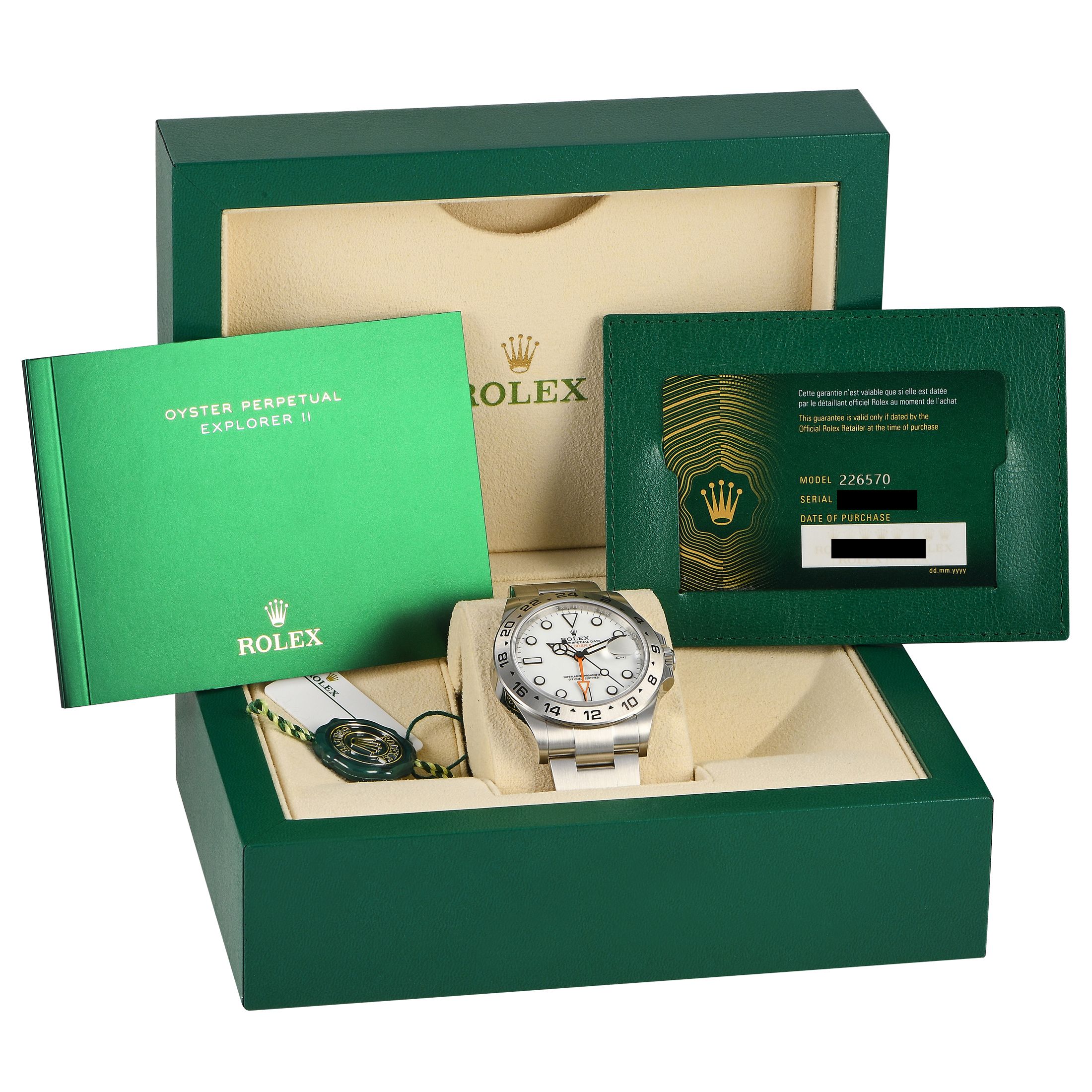 Rolex Explorer II White Dial Watch 226570