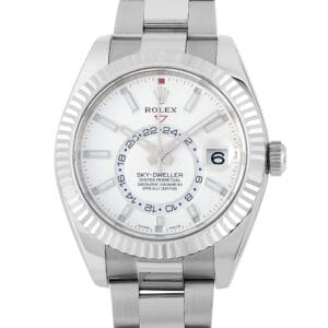 Rolex Sky-Dweller White Stick Dial Watch 326939