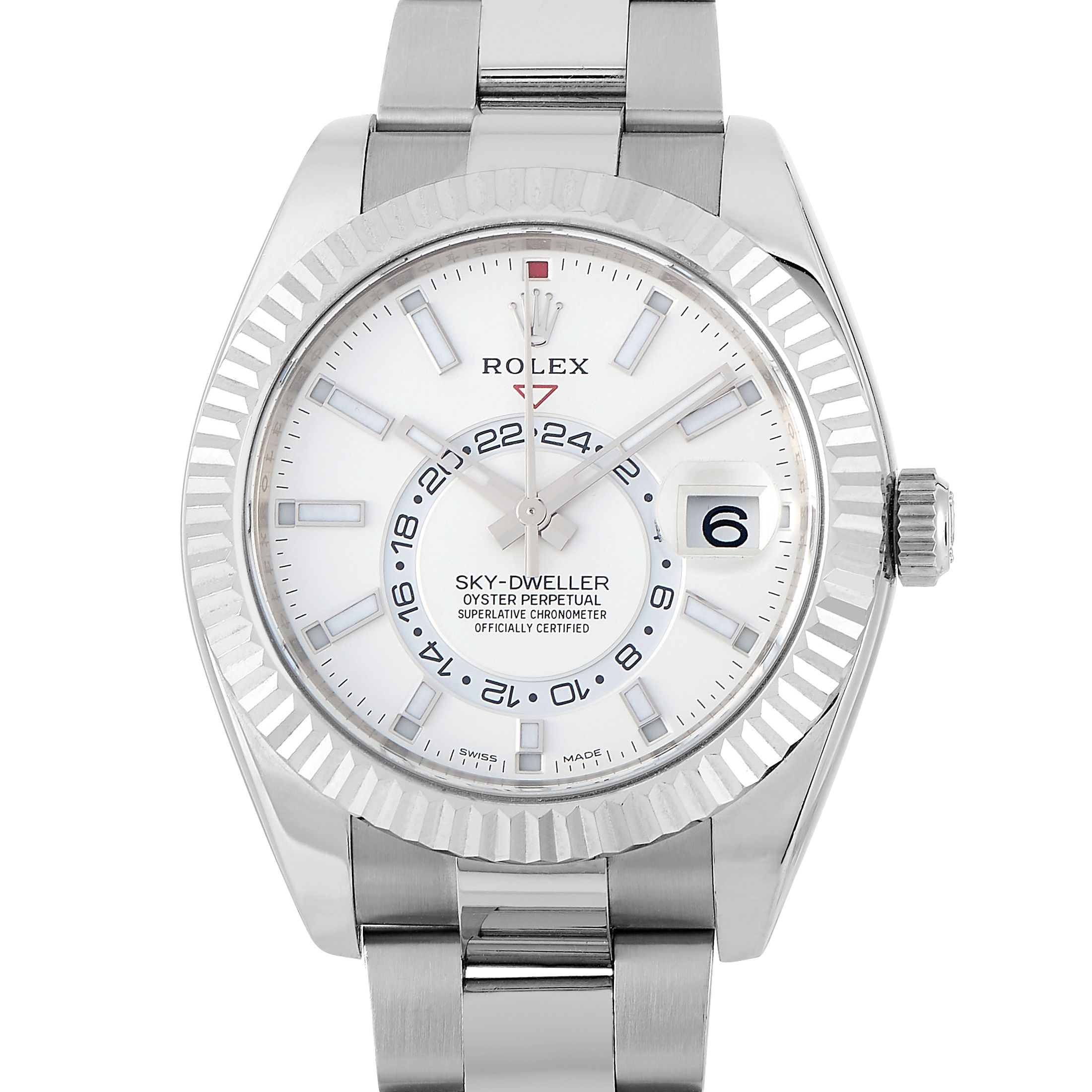 Rolex Sky-Dweller White Stick Dial Watch 326939