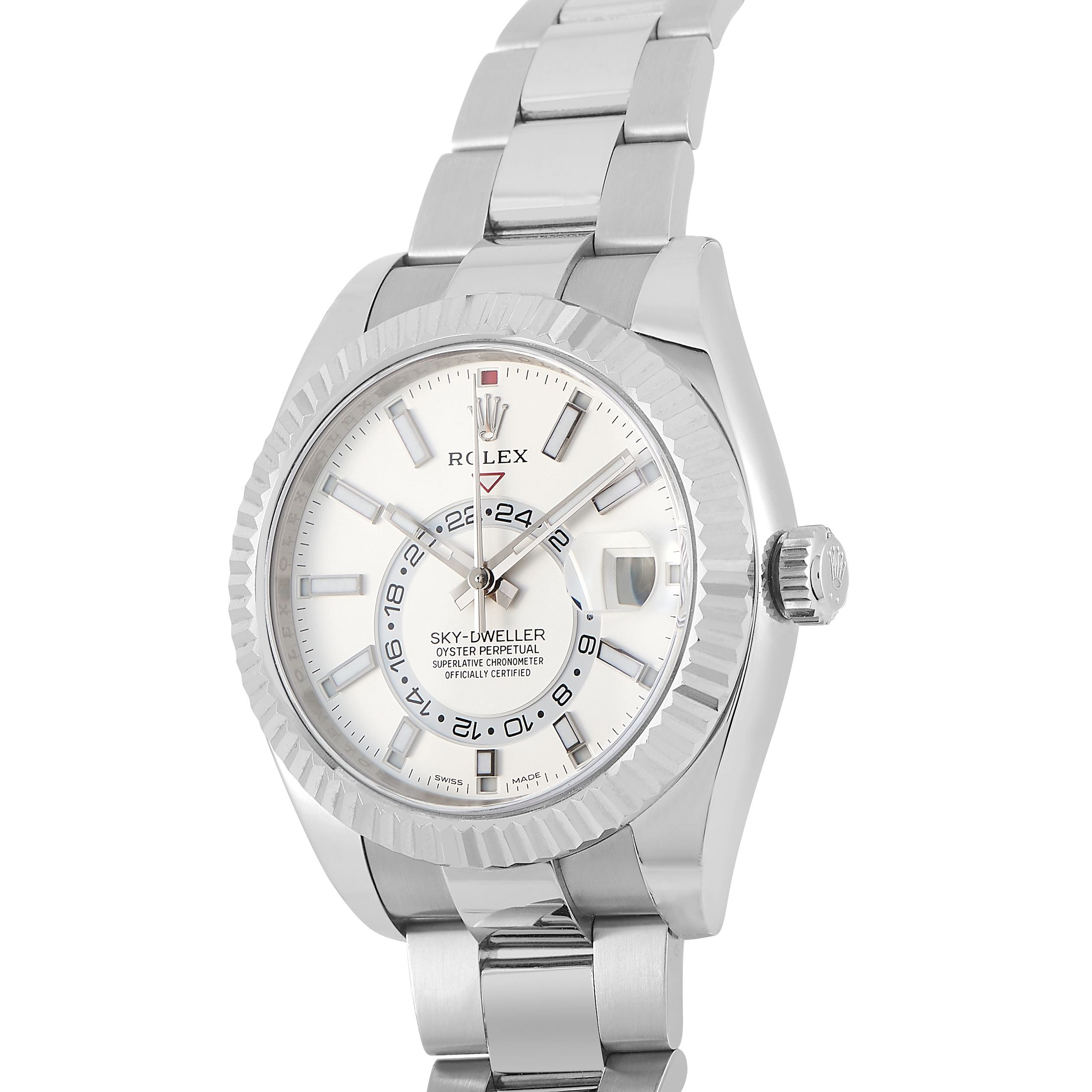 Rolex Sky-Dweller White Stick Dial Watch 326939