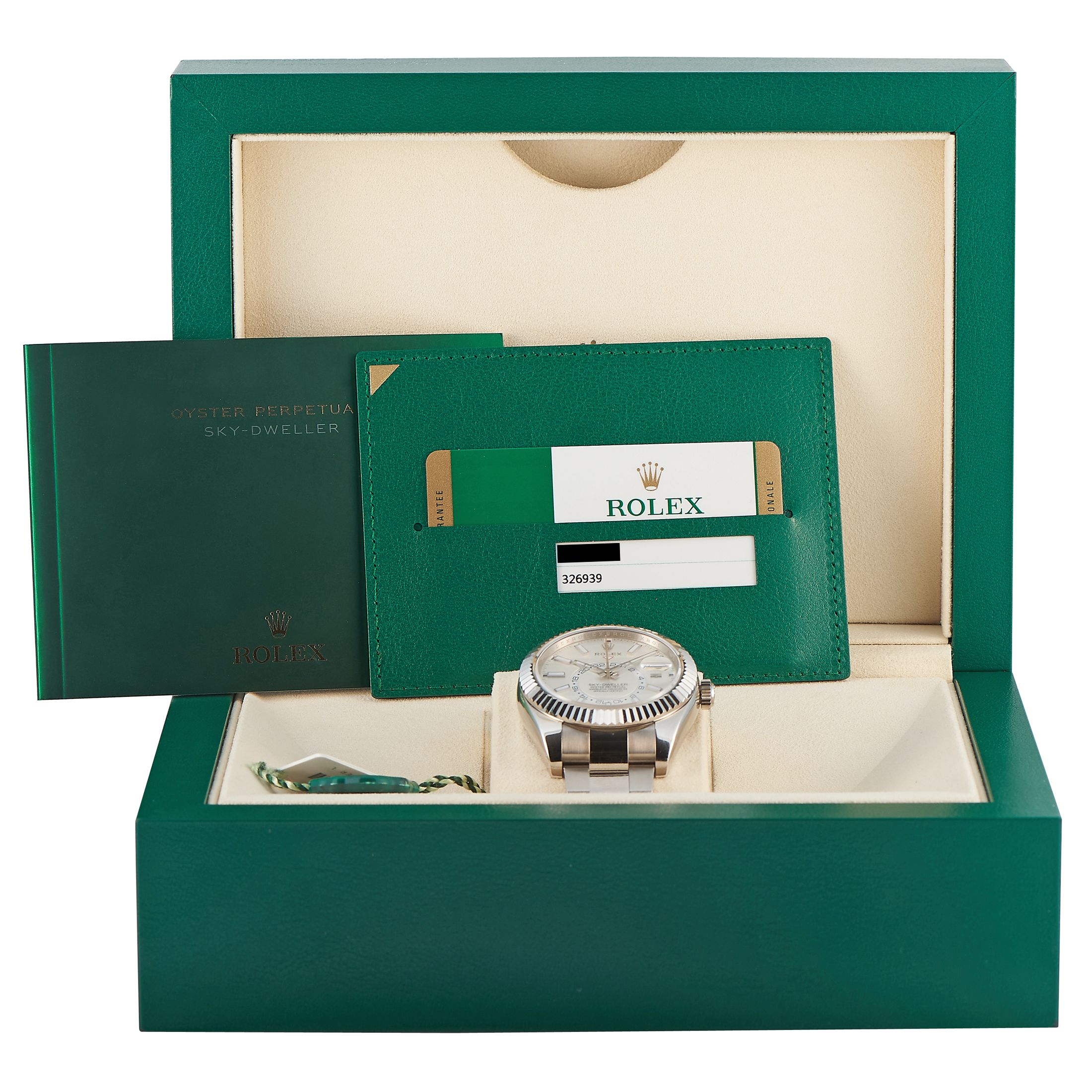 Rolex Sky-Dweller White Stick Dial Watch 326939