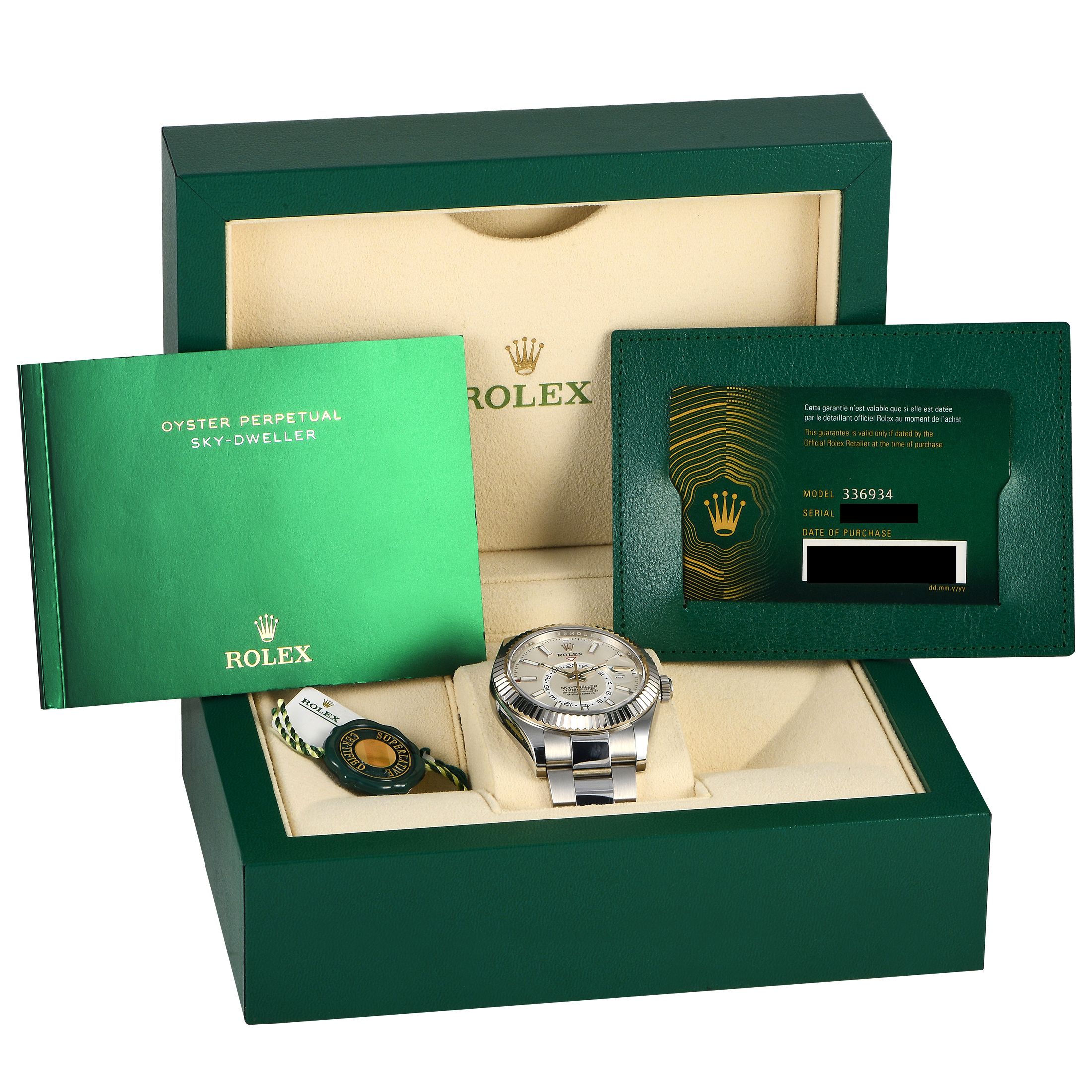 Rolex Sky-Dweller White Dial Watch 326934