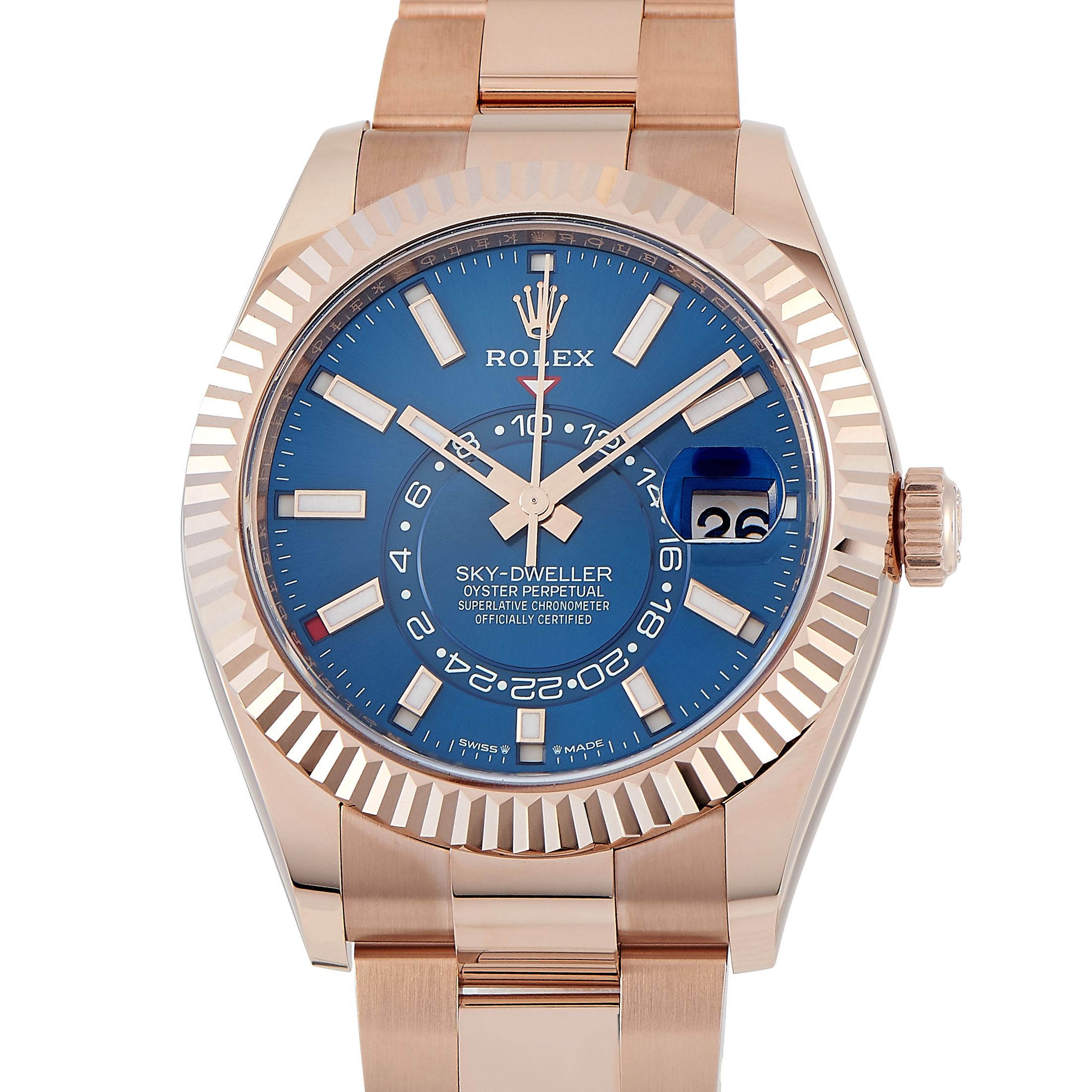 Rolex Sky-Dweller 18K Everose Gold Watch 336935