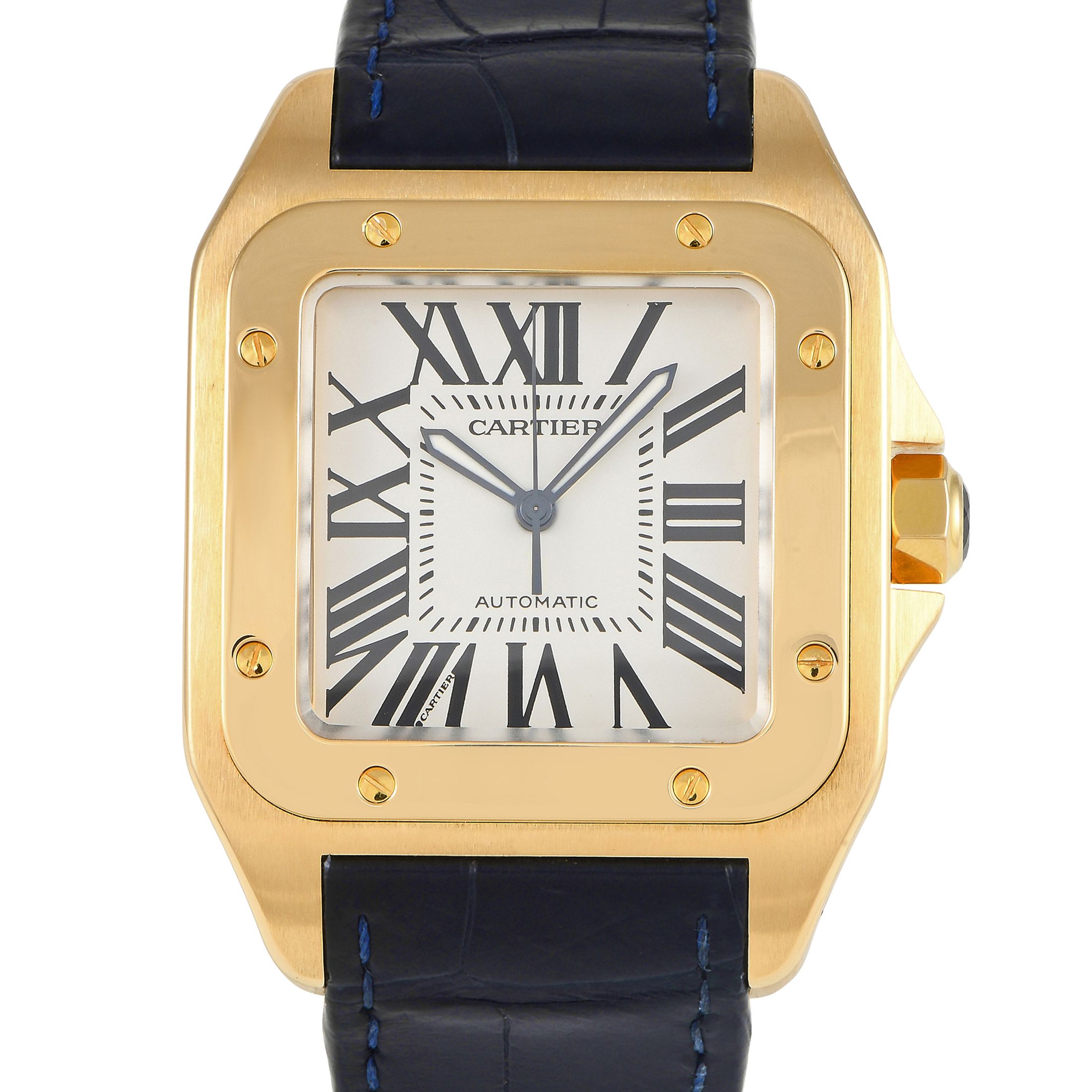 Cartier Santos 100 XL 18K Yellow Gold Watch 2657