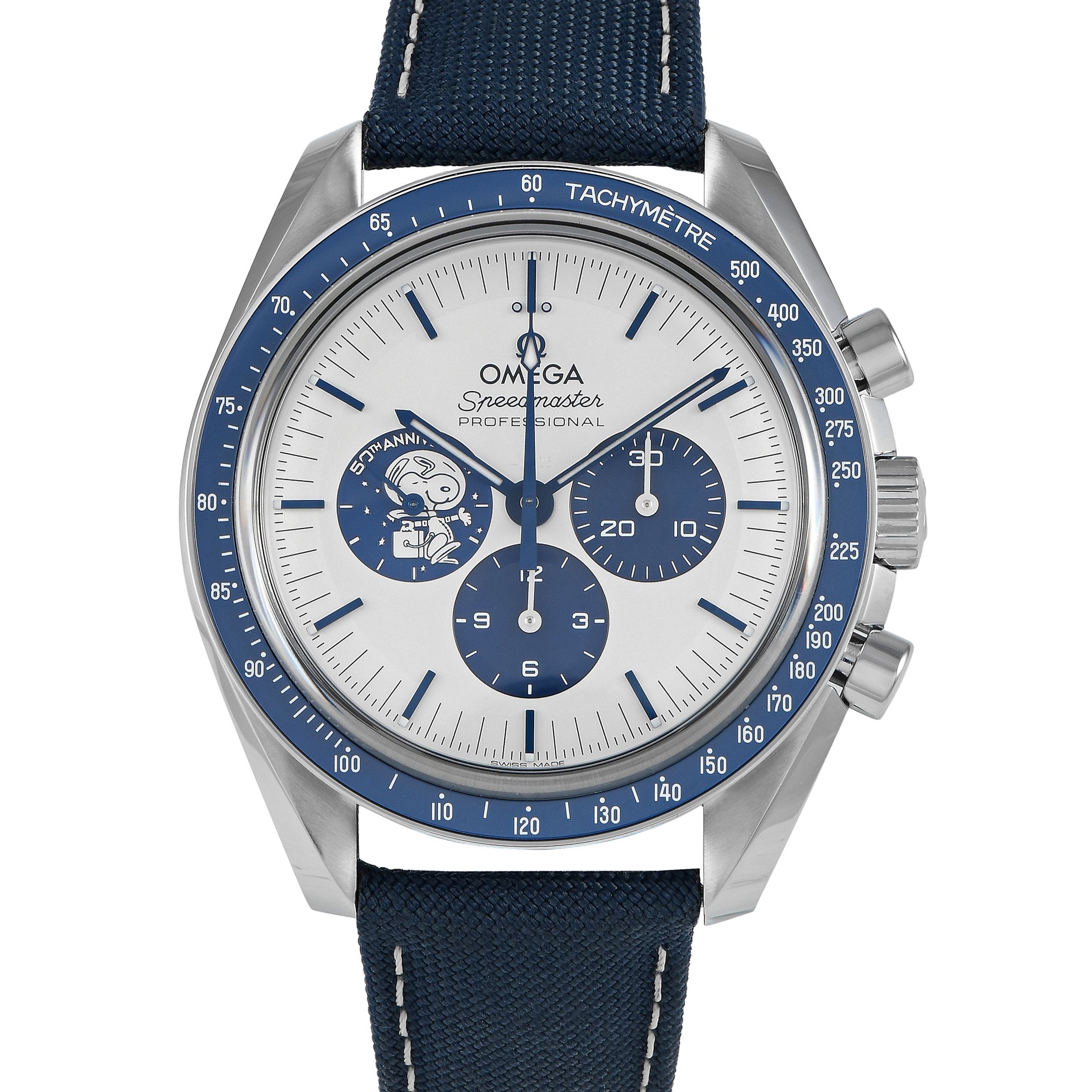 Omega Speedmaster Anniversary Silver Snoopy Award Watch 310.32.42.50.02.001