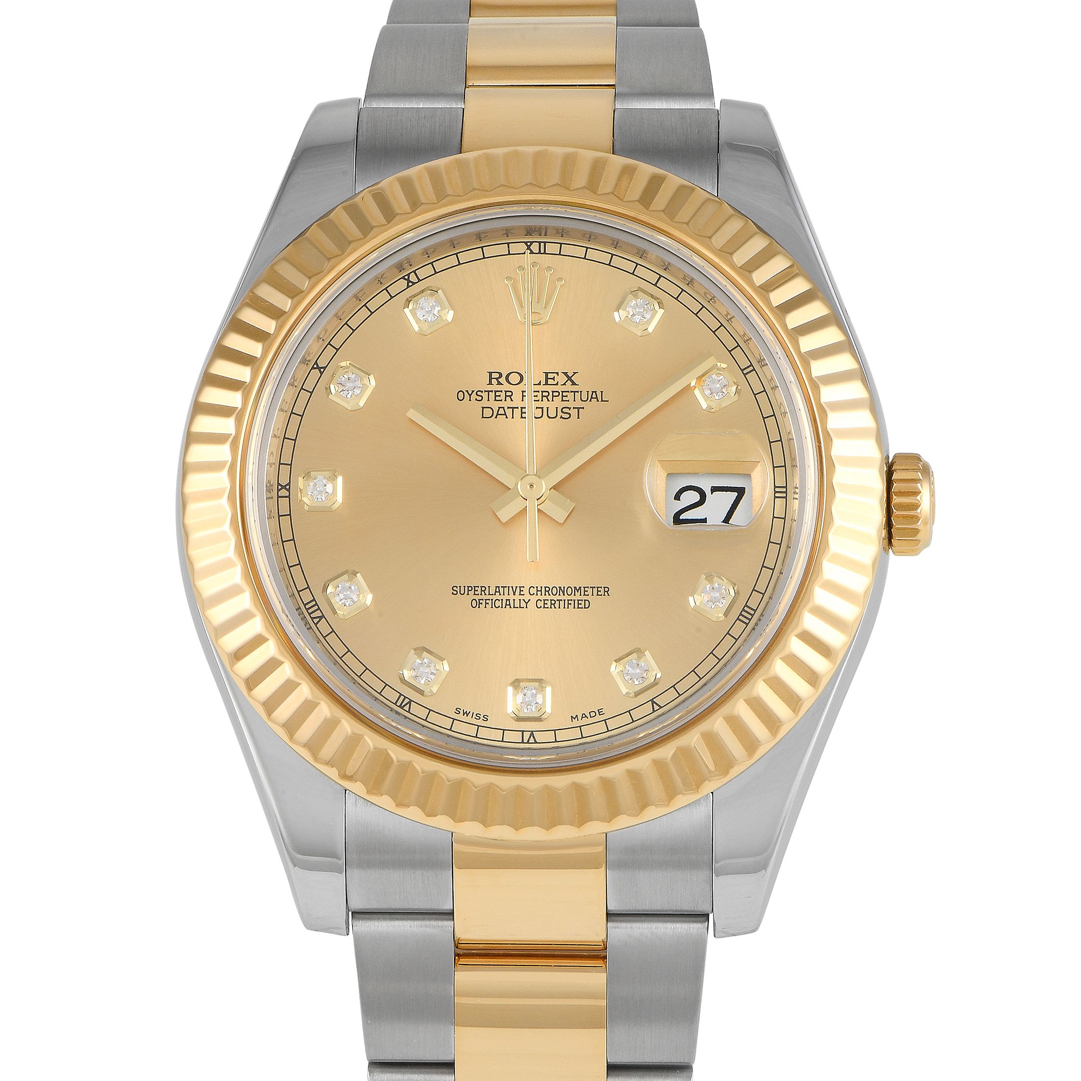 Rolex Datejust II Chronometer 41mm Diamond Watch 116333