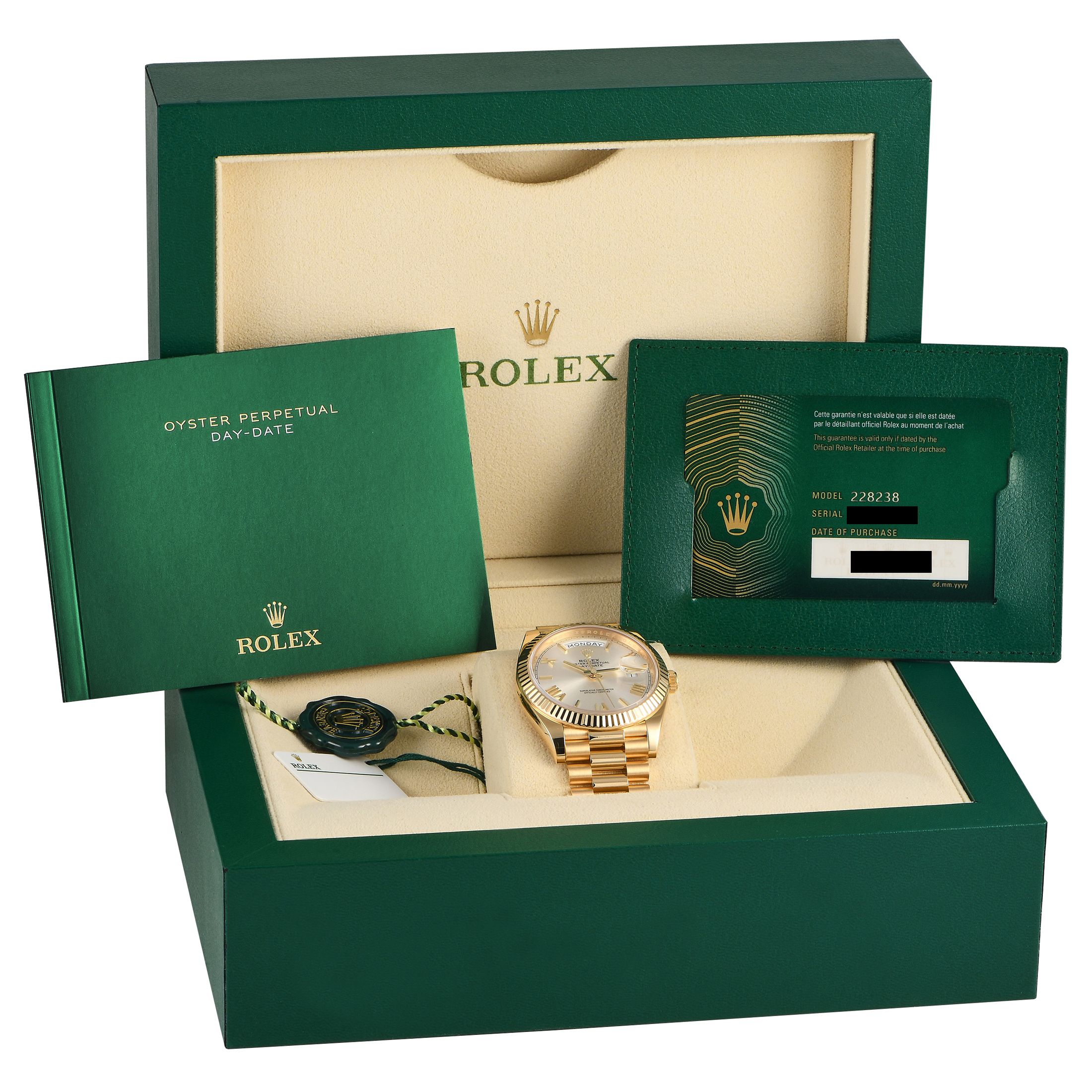 Rolex Day-Date 40 18K Yellow Gold Watch 228238