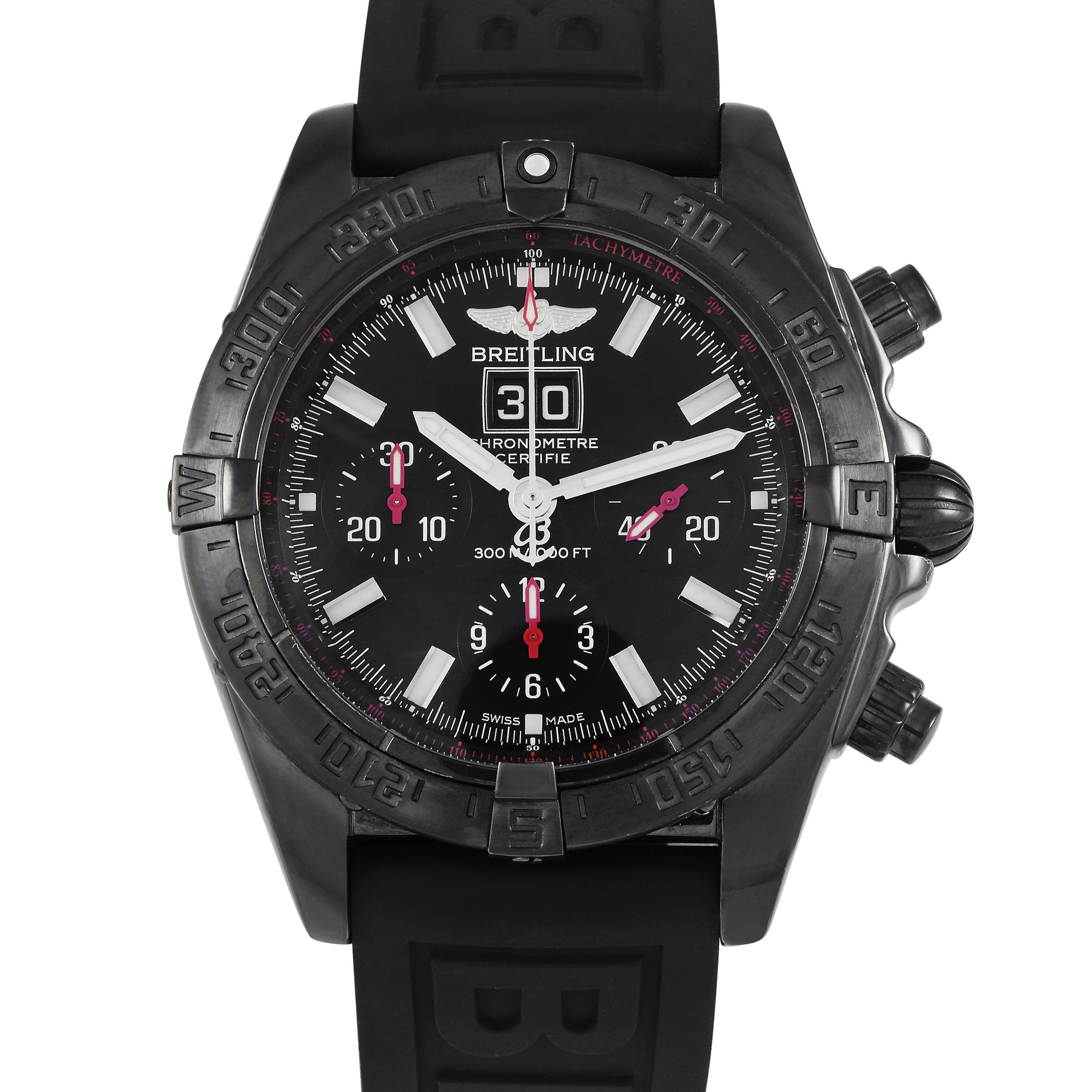 Breitling Chronomat Blackbird Blacksteel Watch M44359