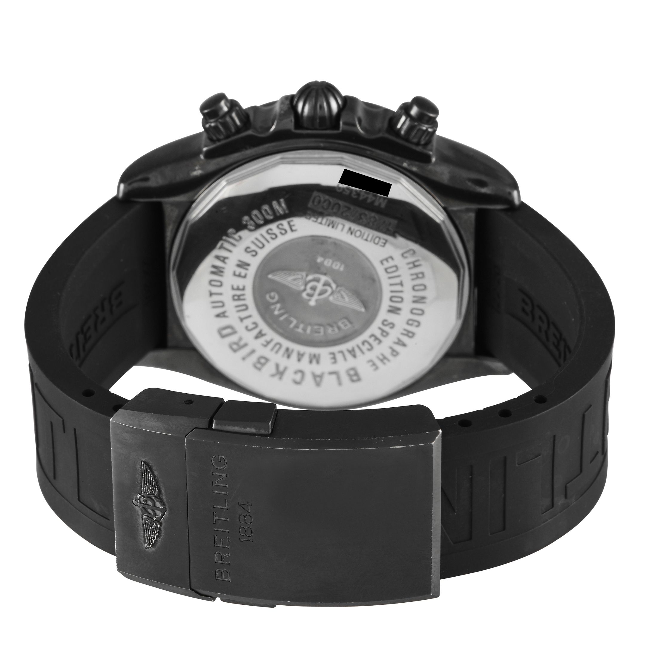 Breitling Chronomat Blackbird Blacksteel Watch M44359