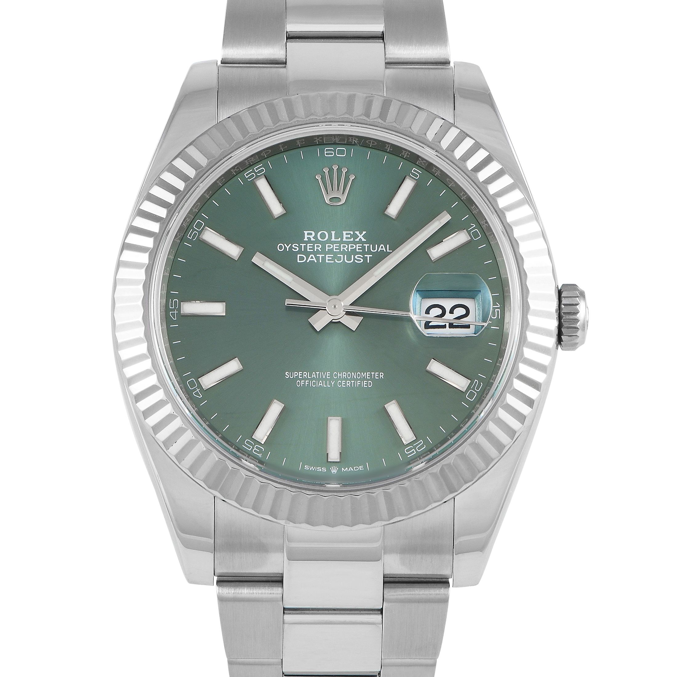 Rolex Datejust 41 Mint Green Dial Watch 126334