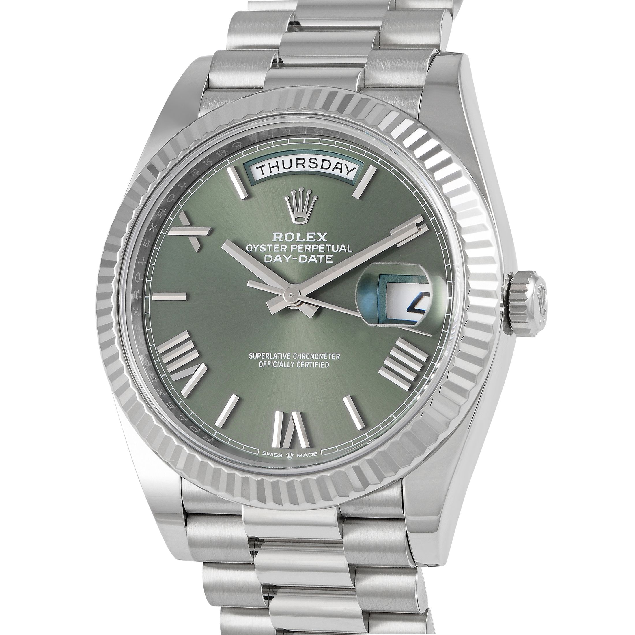 Rolex Day-Date 40 Olive Green Dial Watch 228239