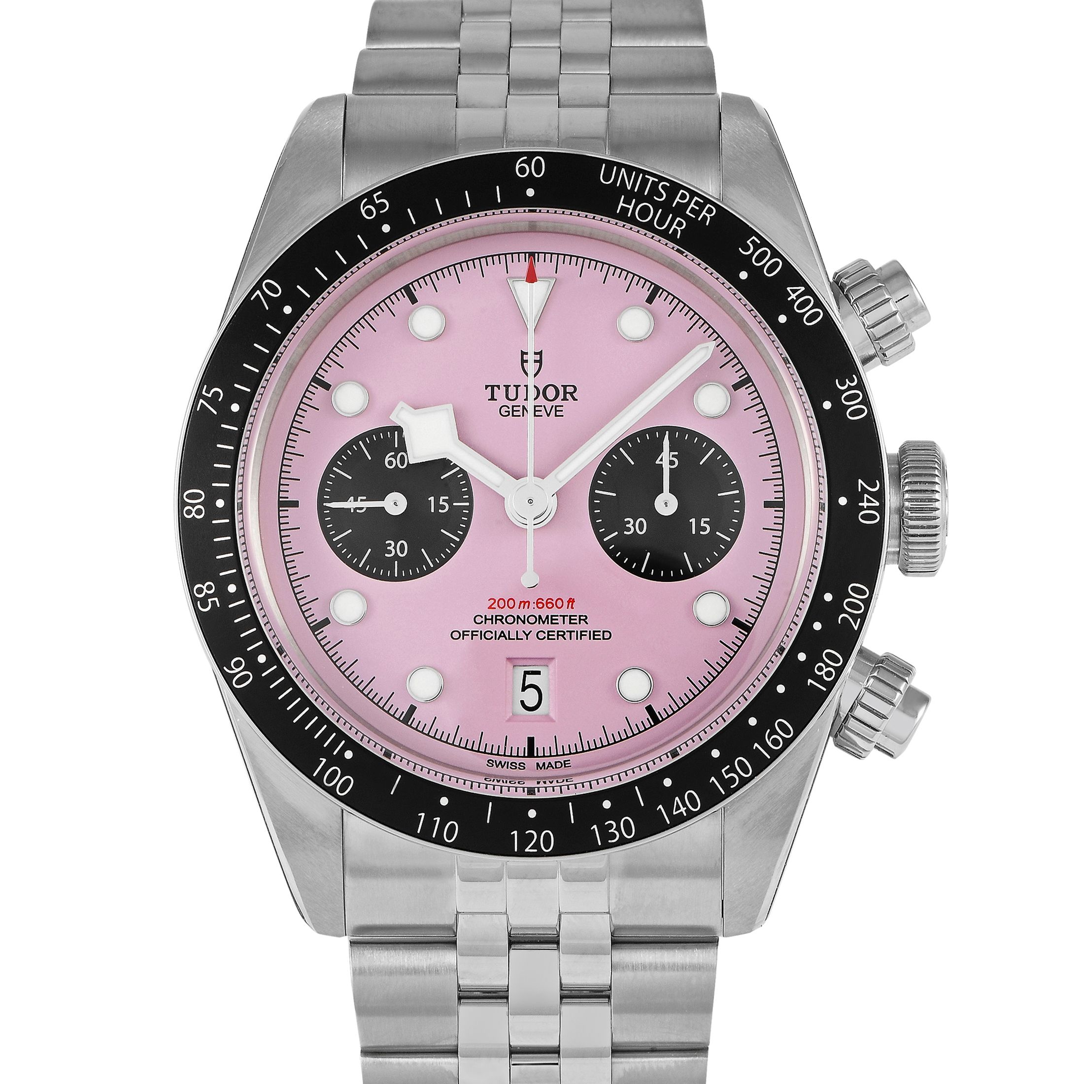 Tudor Black Bay Chrono Pink Dial Watch M79360N-0019