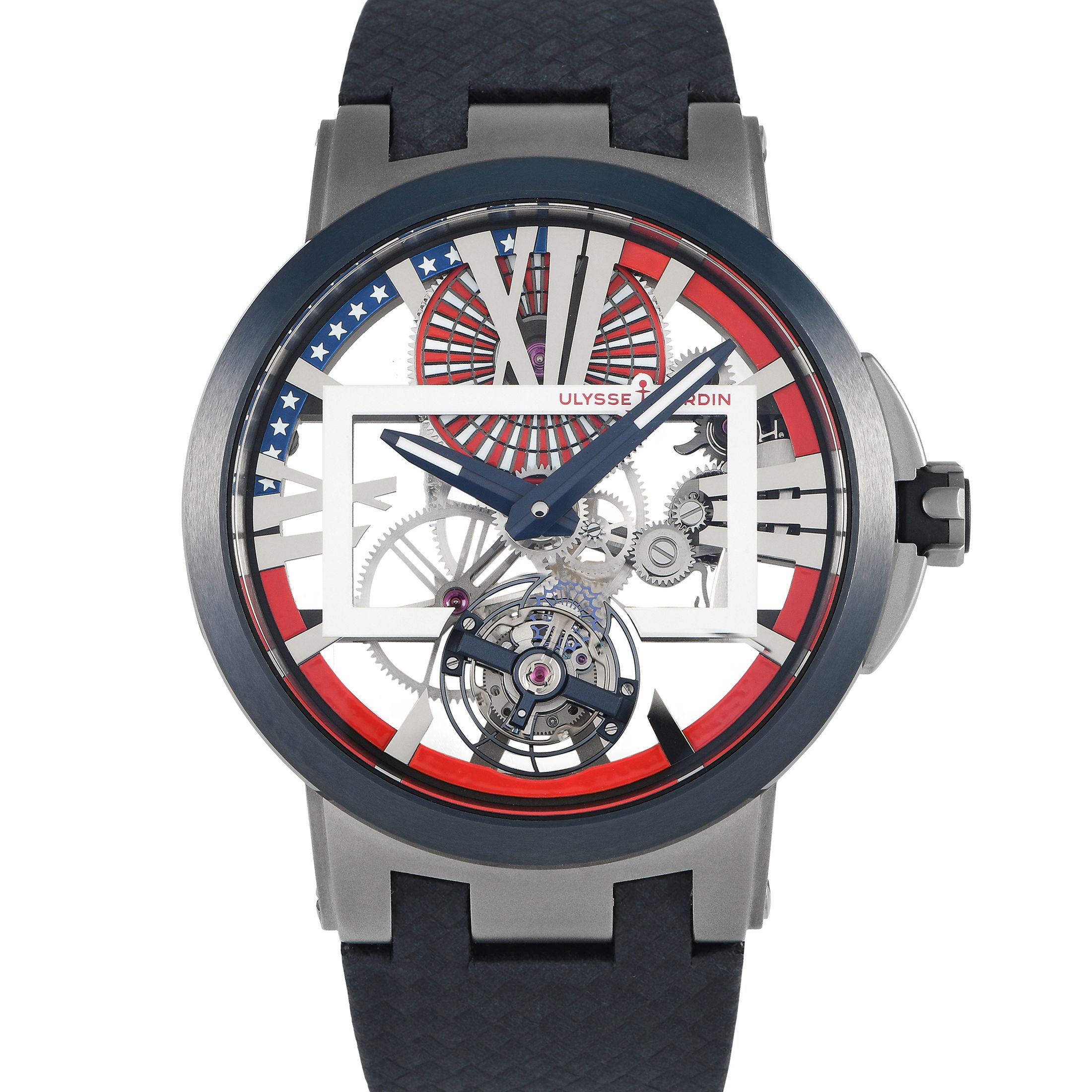 Ulysse Nardin Executive Skeleton Tourbillon Red/Blue Watch 1713-139/US