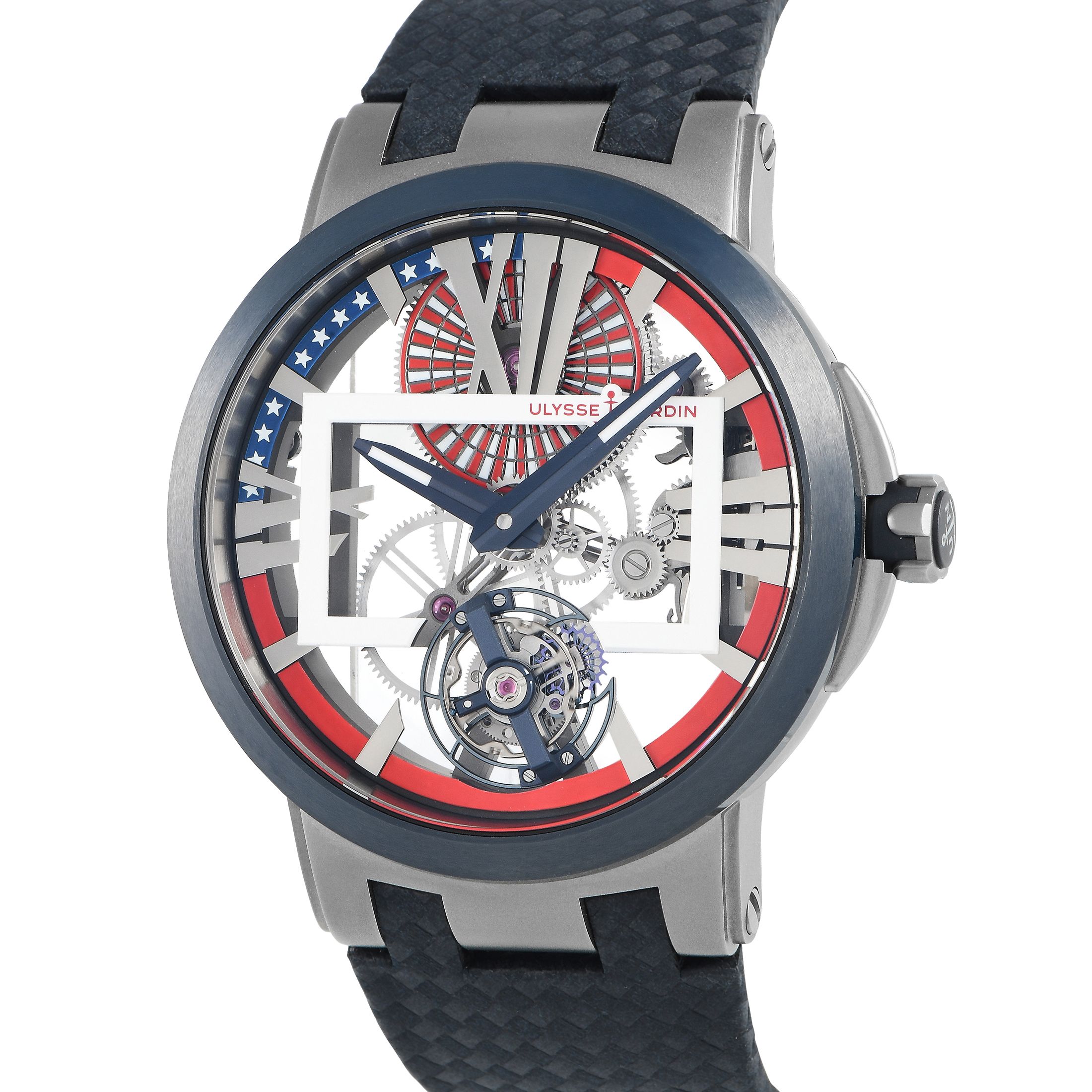 Ulysse Nardin Executive Skeleton Tourbillon Red/Blue Watch 1713-139/US