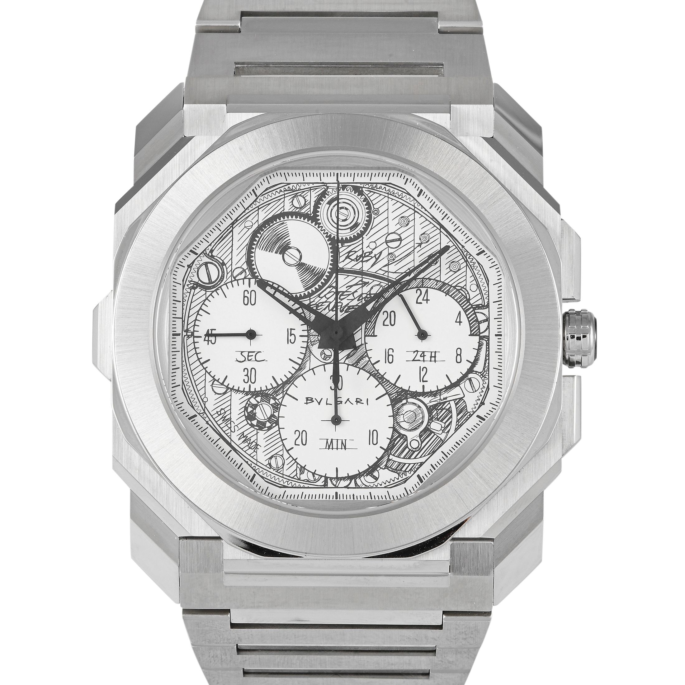 Bvlgari Octo Finissimo Sketch Chronograph GMT Watch 104192