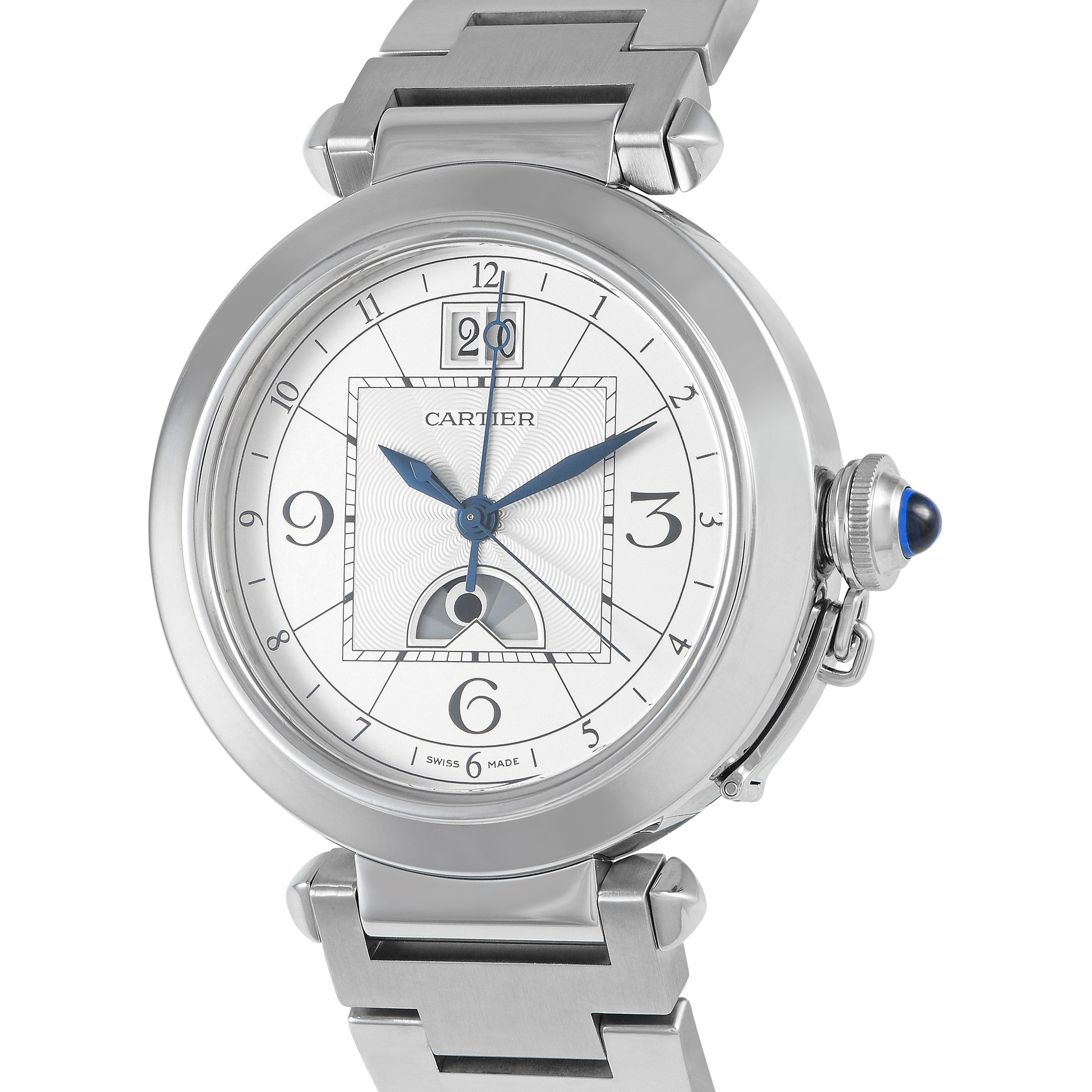 Cartier Pasha Big Date Moon Phase GMT Watch W31093M7