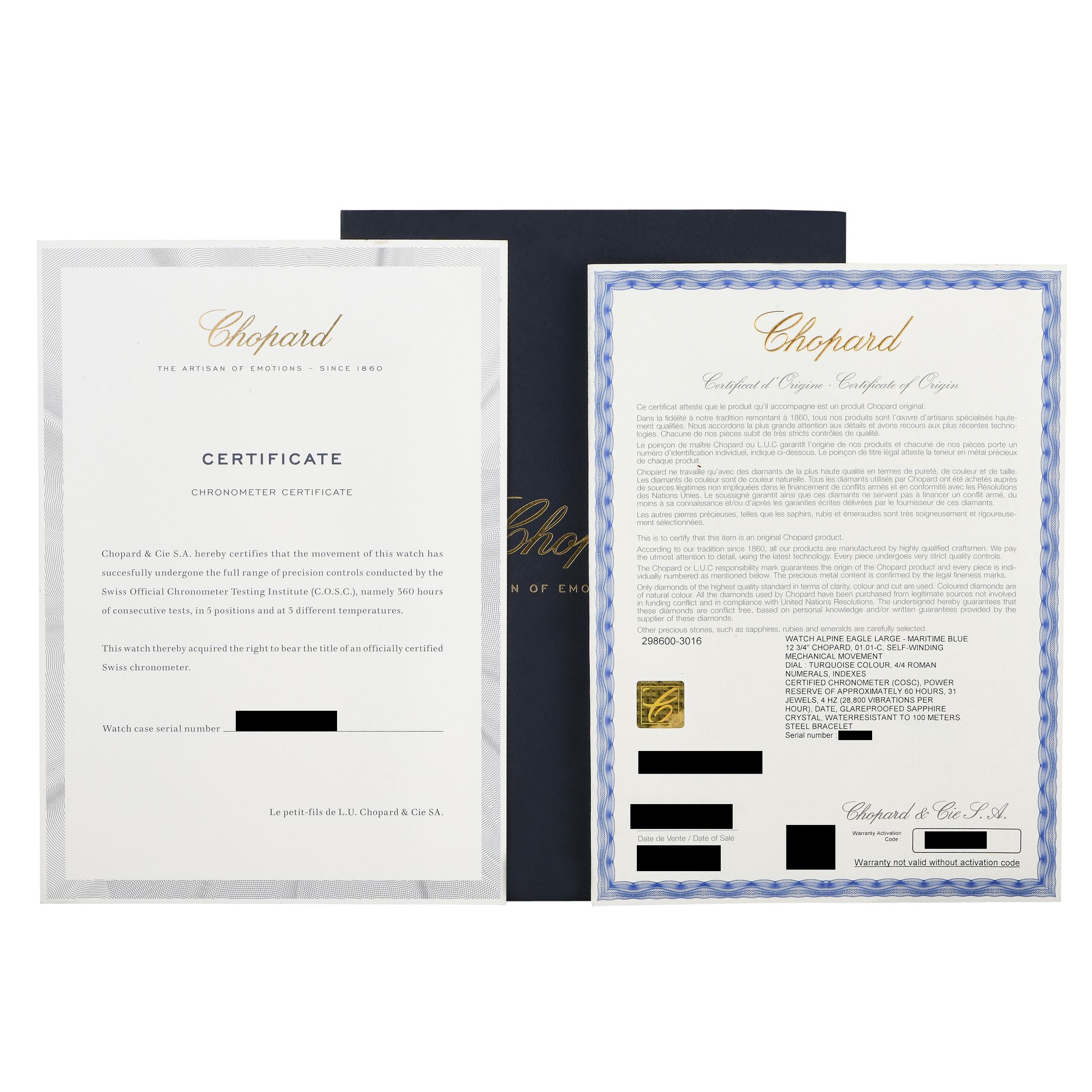 Chopard Alpine Eagle Maritime Blue Watch 290600-3016