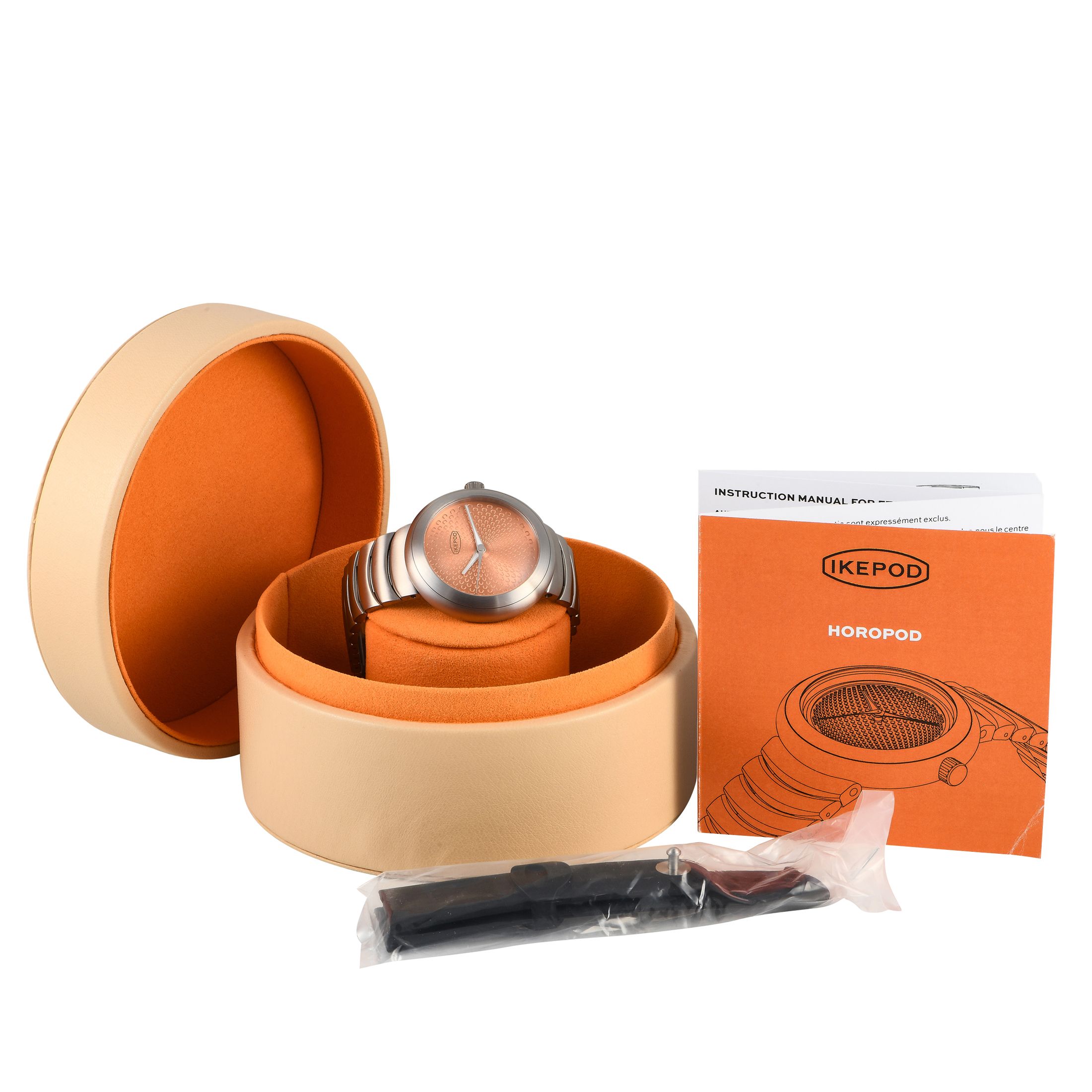 Ikepod Horopod Petra Salmon Dial Titanium Watch HO20