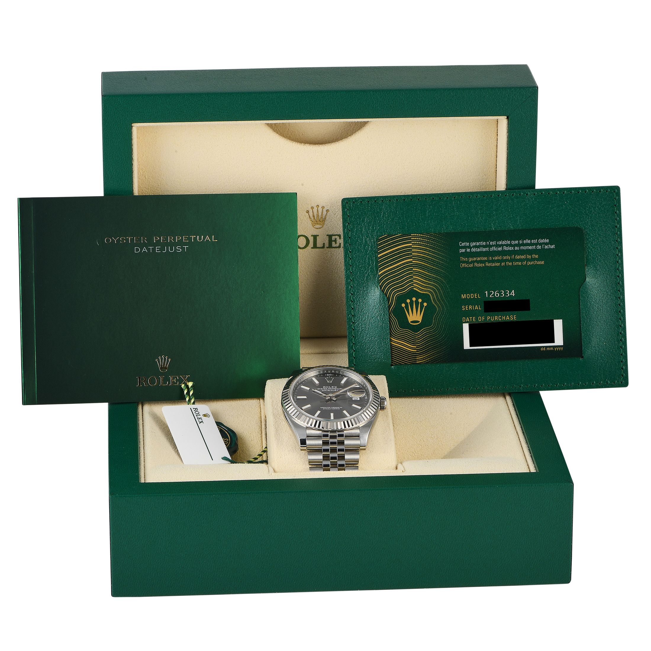Rolex Datejust 41 Slate Dial Watch 126334