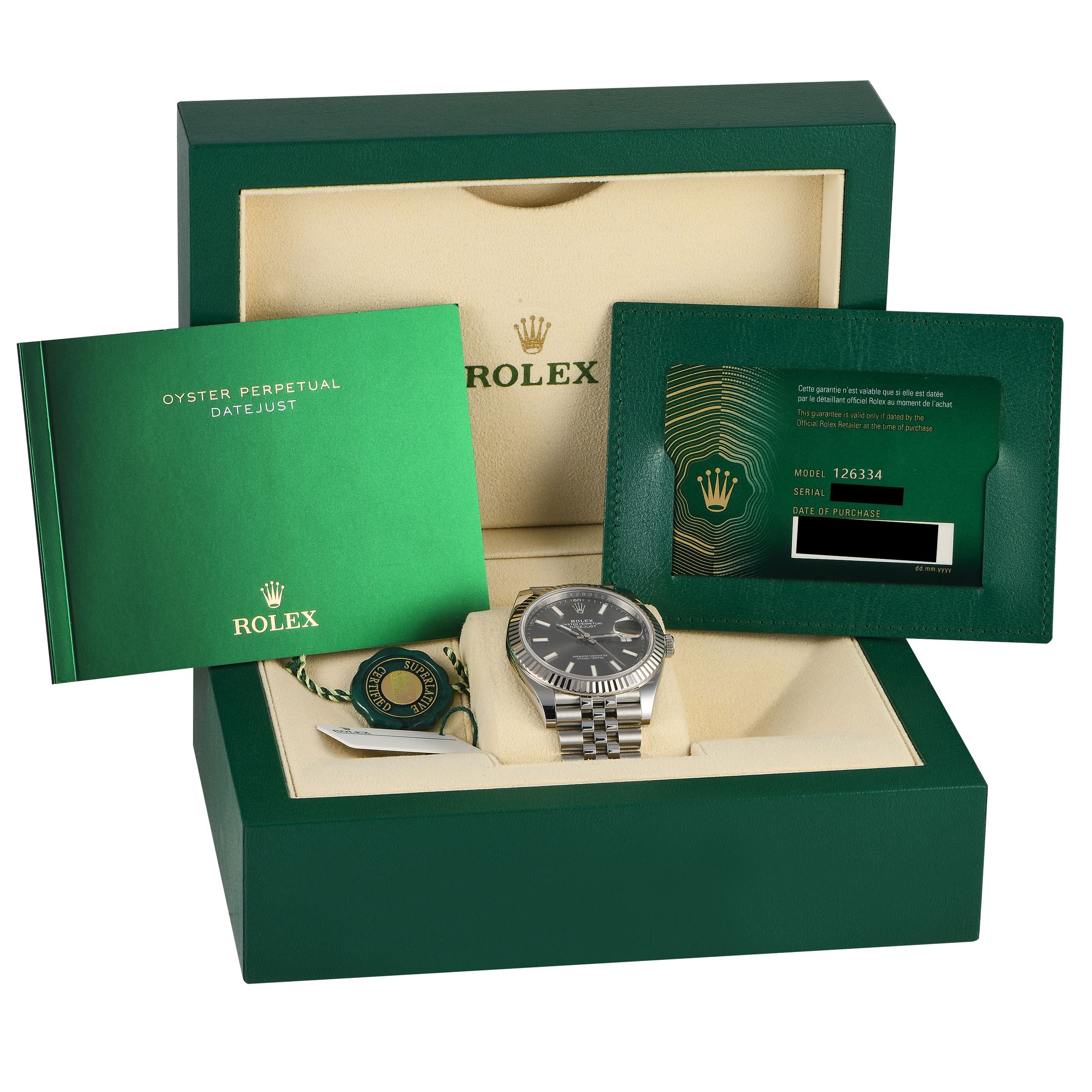 Rolex Datejust 41 Slate Dial Watch 126334