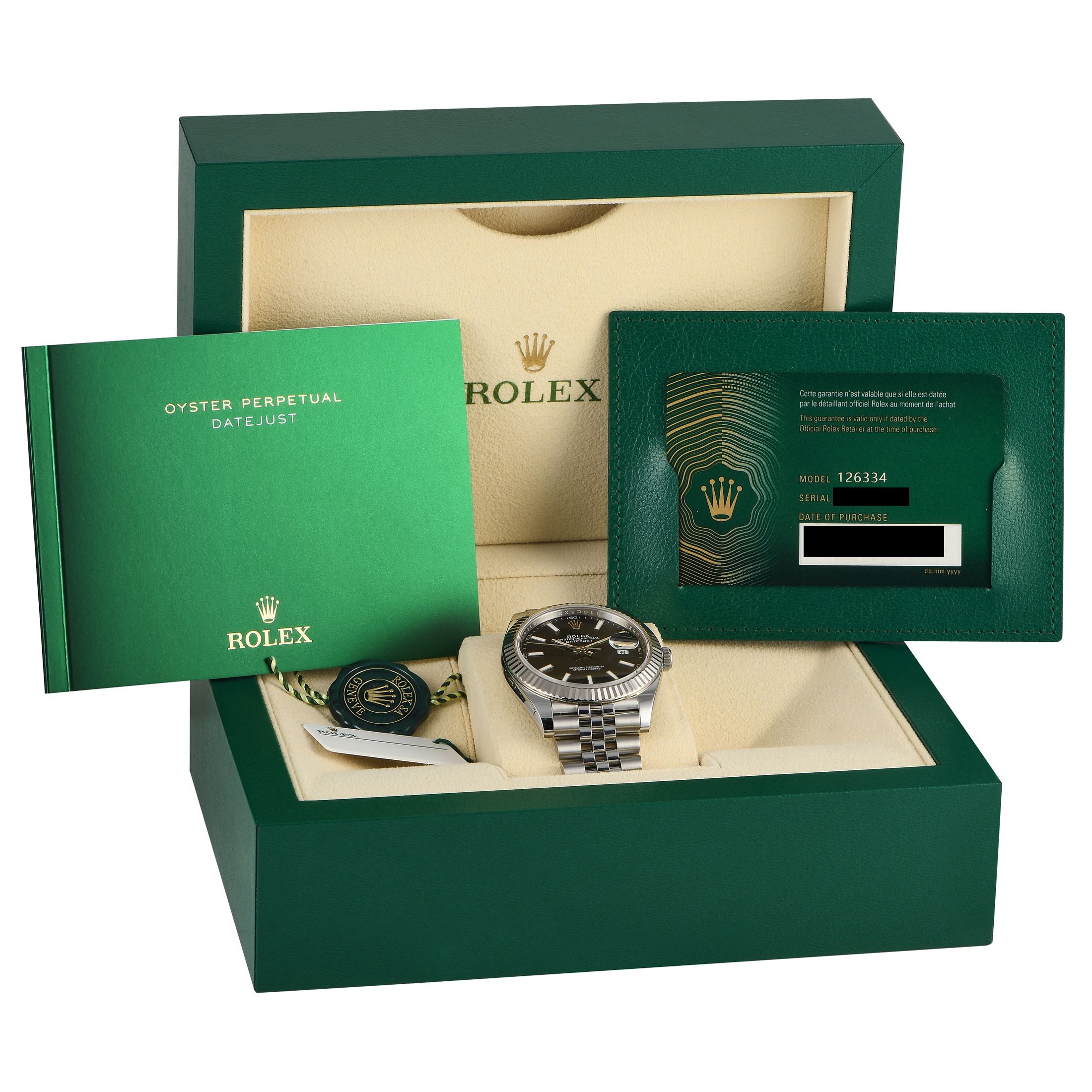 Rolex Datejust 41 Black Dial Watch 126334
