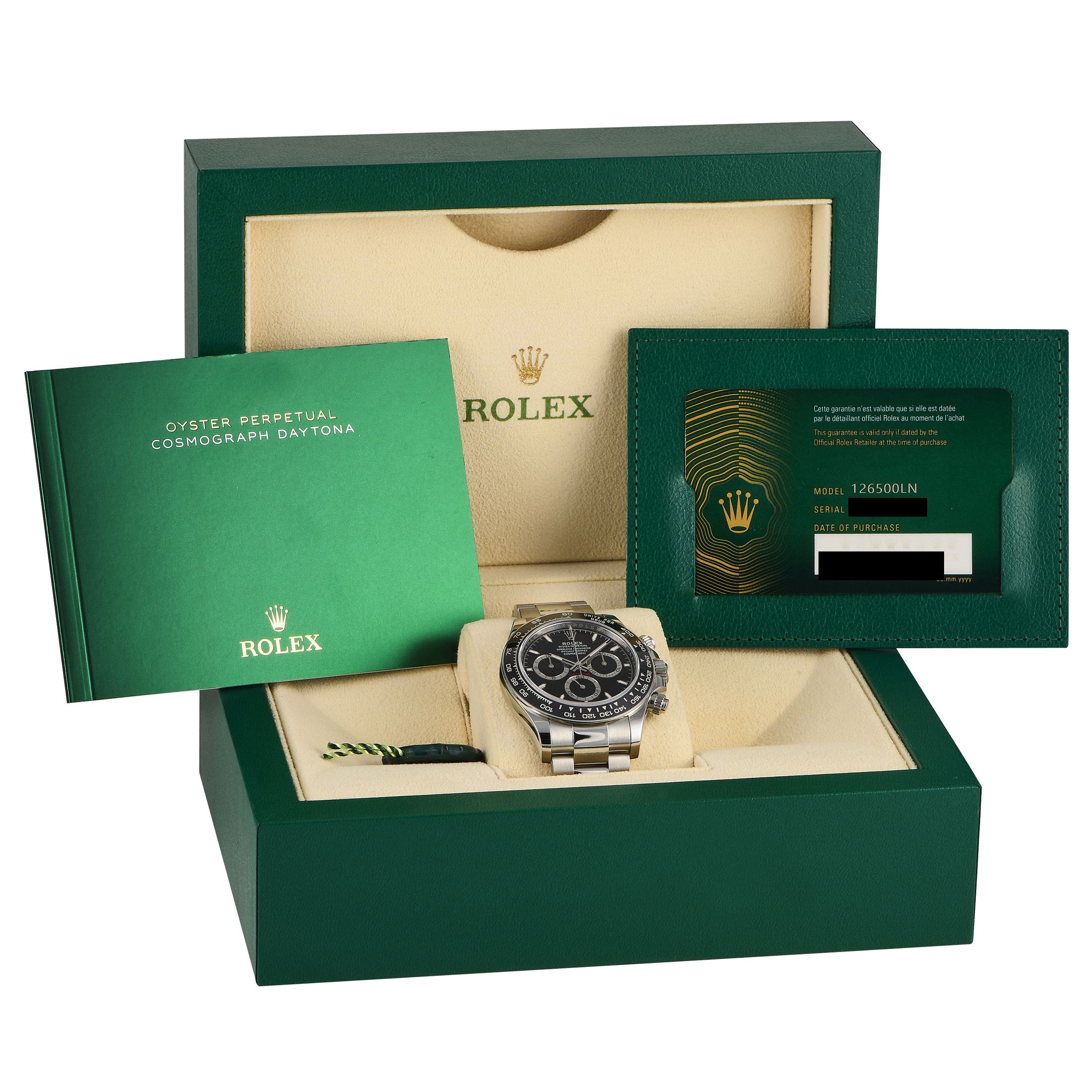 Rolex Daytona Black Dial Watch 126500LN