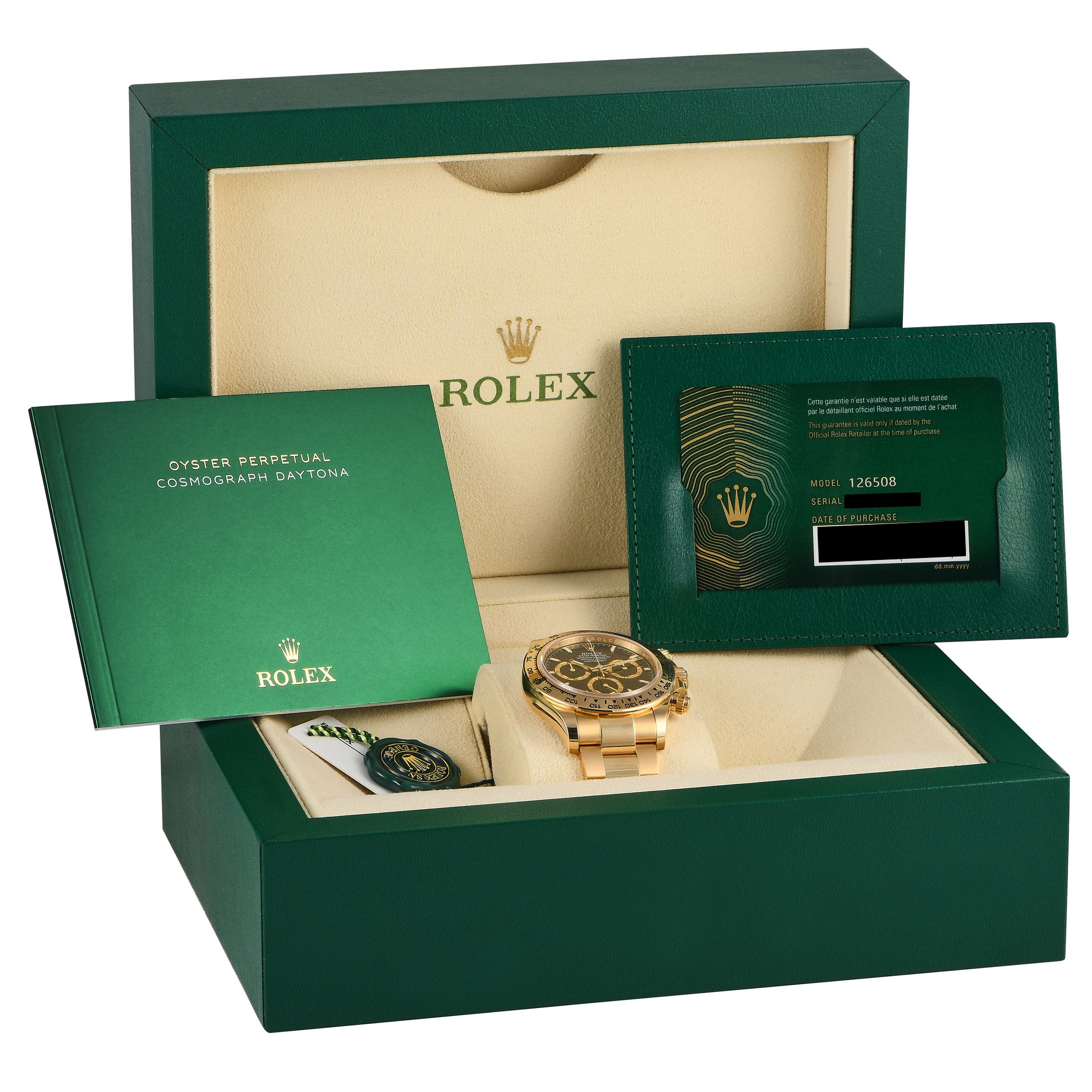 Rolex Daytona 18K Yellow Gold Watch 126508