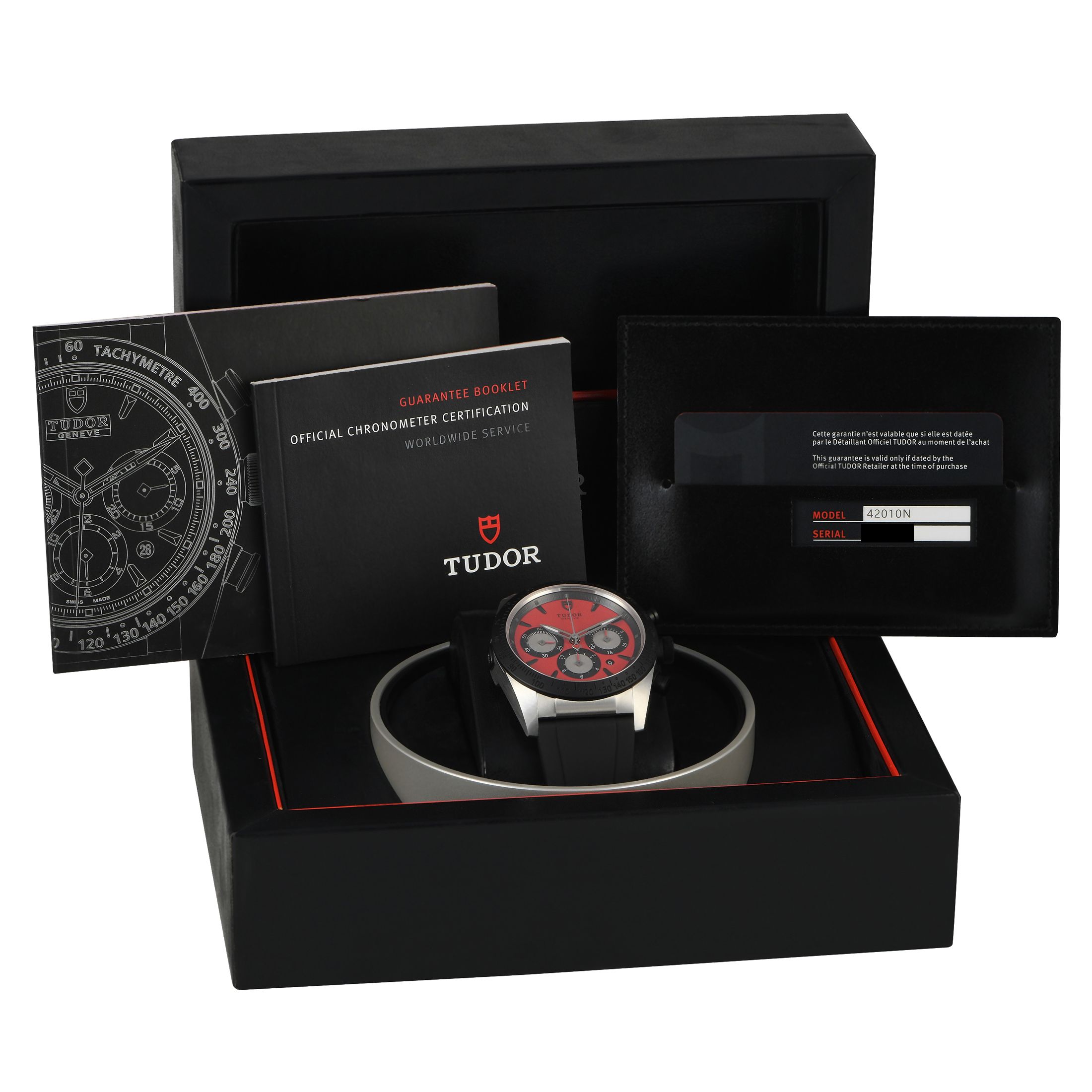 Tudor Fastrider Chronograph Red Dial Watch 42010N