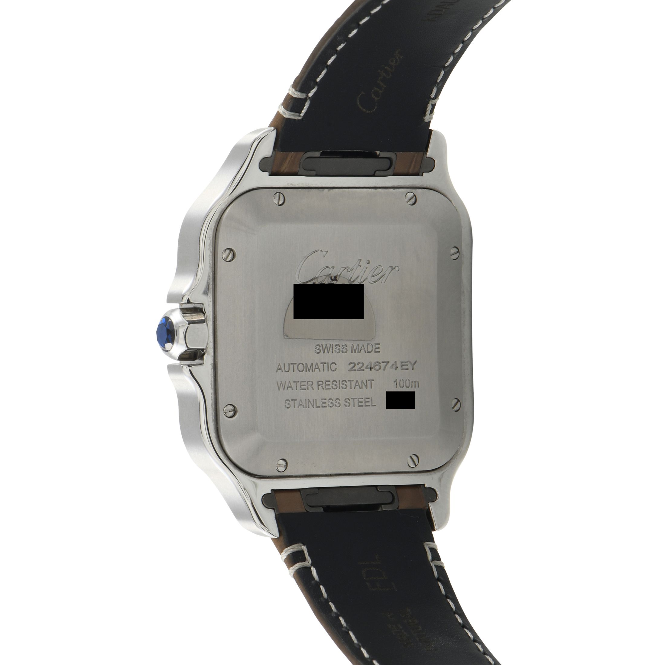 Cartier Santos Brown Sunburst Dial Watch WSSA0064
