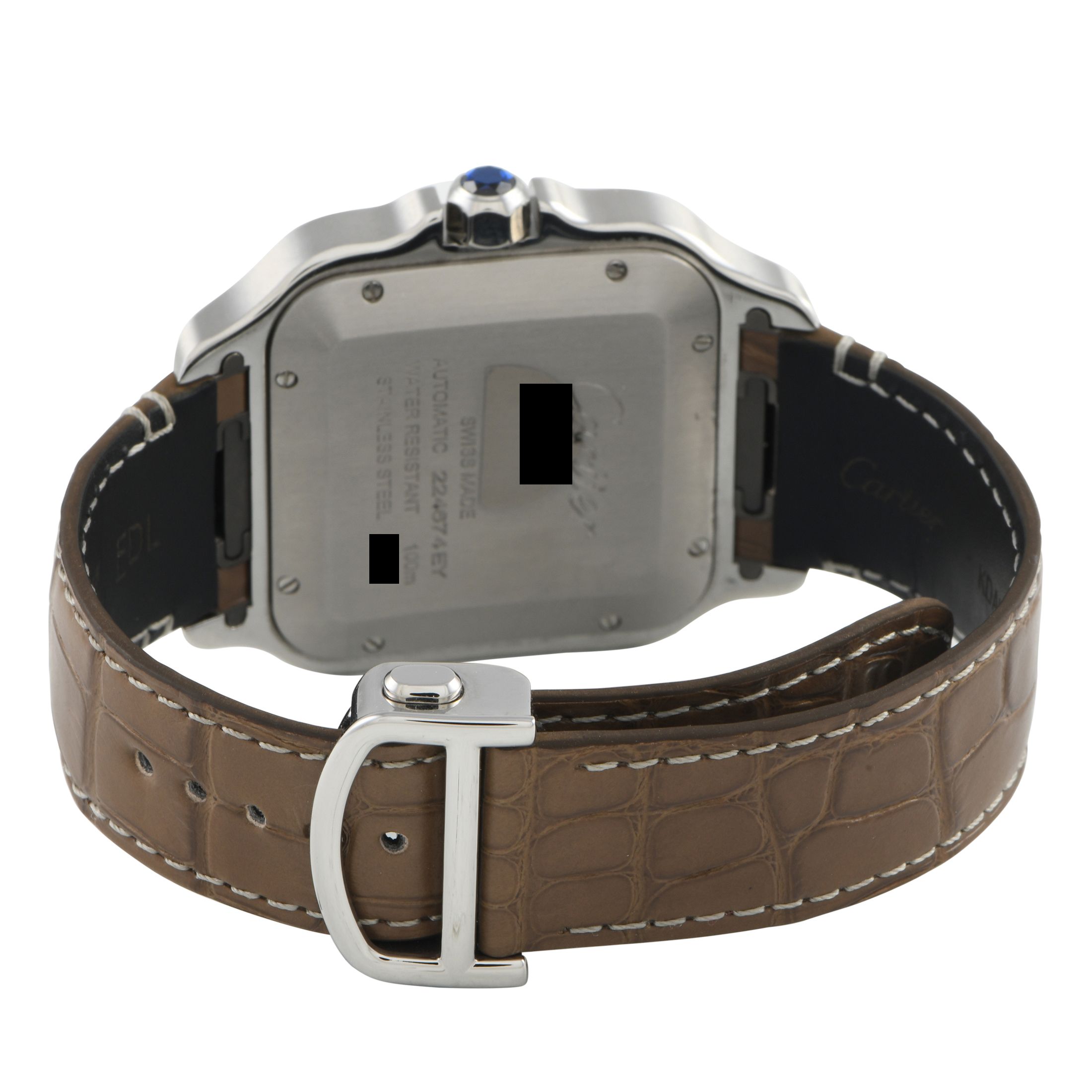 Cartier Santos Brown Sunburst Dial Watch WSSA0064