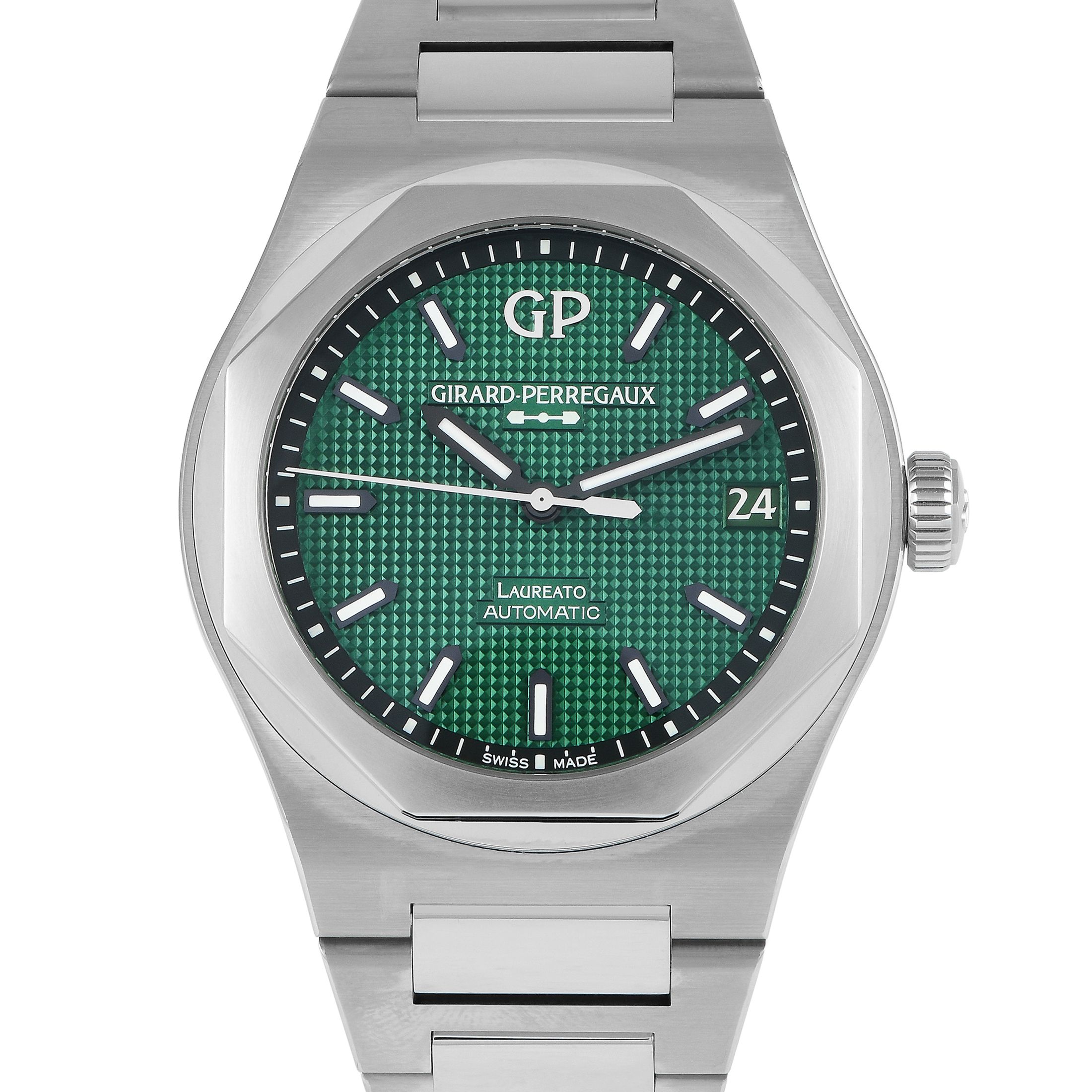 Girard Perregaux Laureato 42mm Green Dial Watch 81010-11-3153-1CM