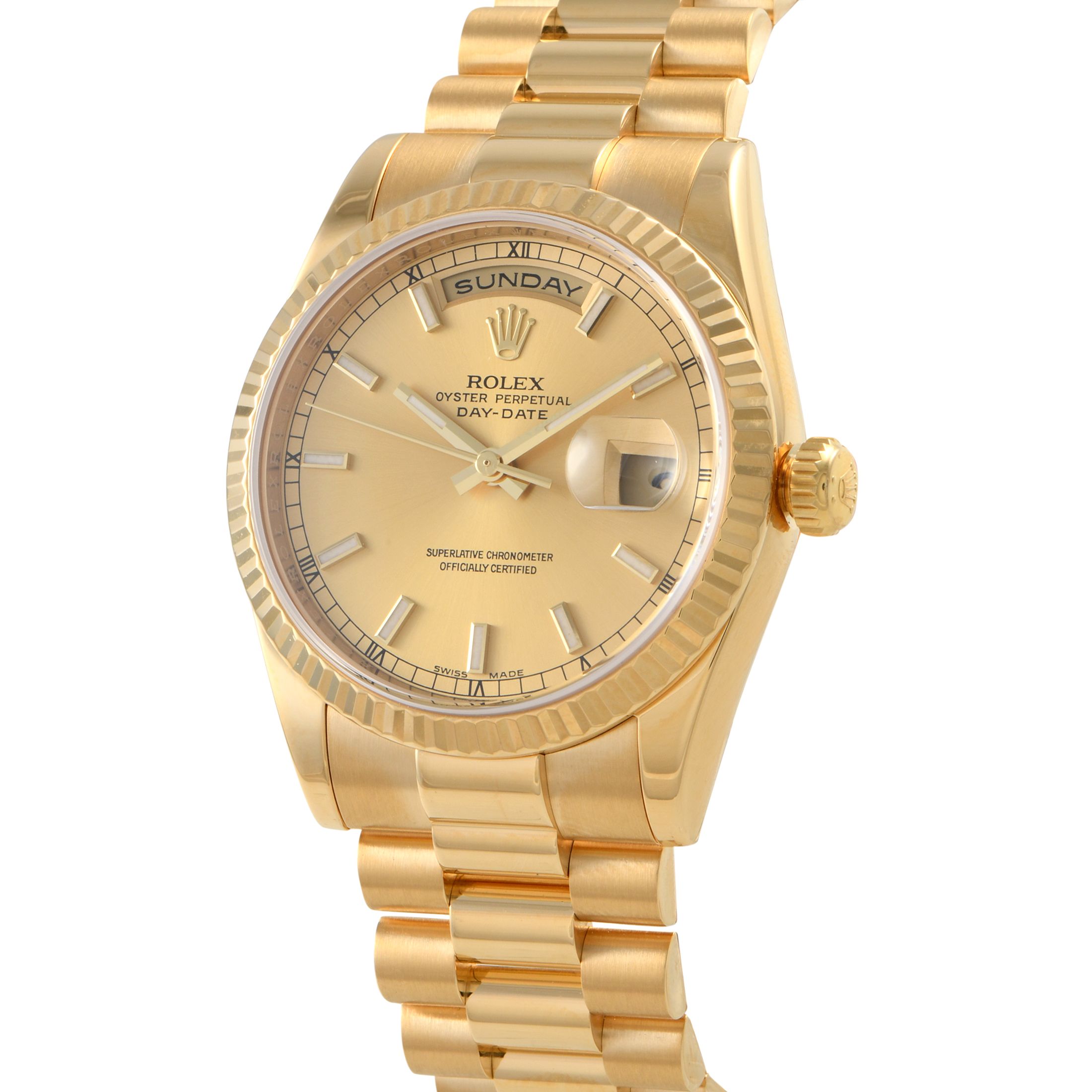 Rolex Day-Date 36 Champagne Dial Watch 118238