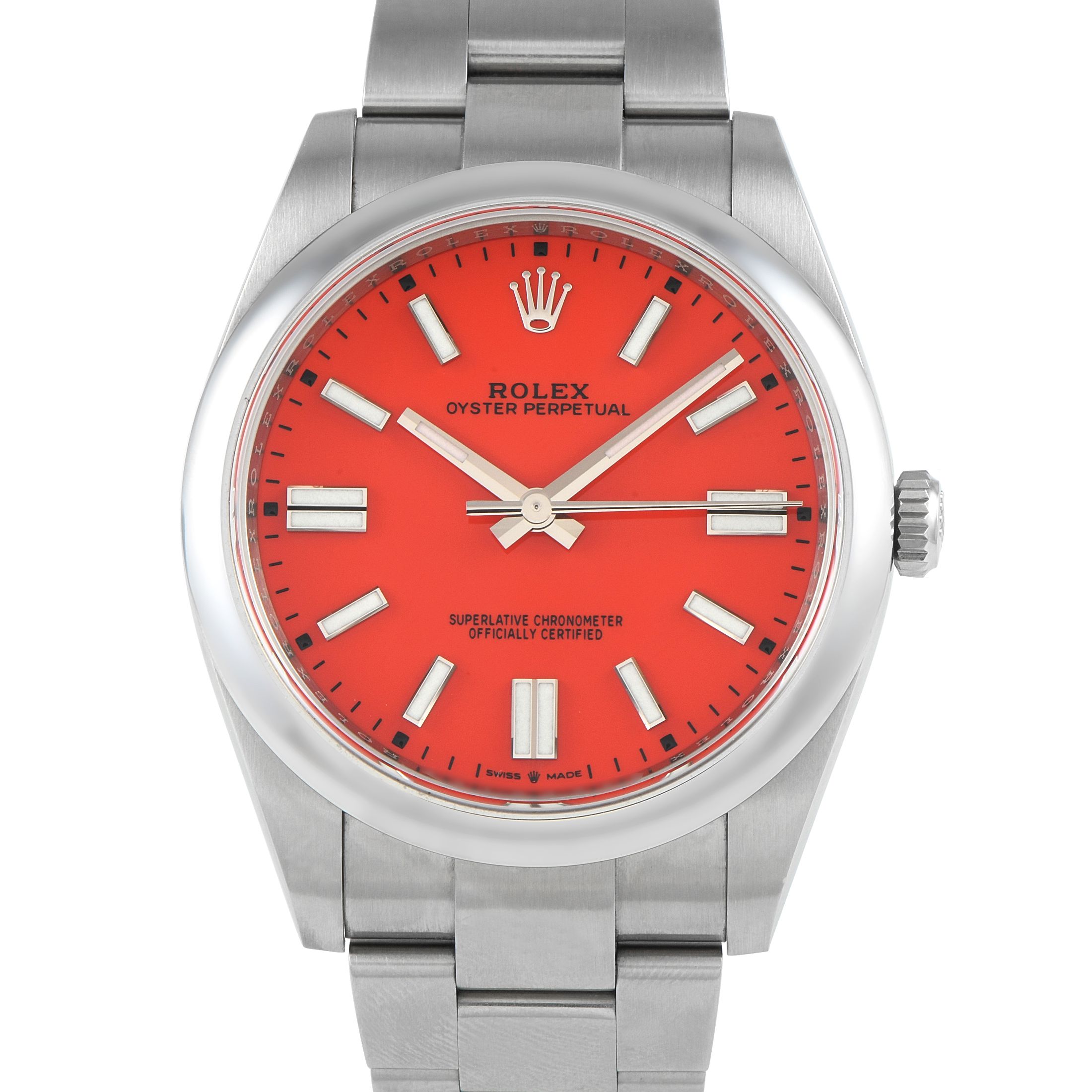 Rolex Oyster Perpetual 41 Coral Dial Watch 124300