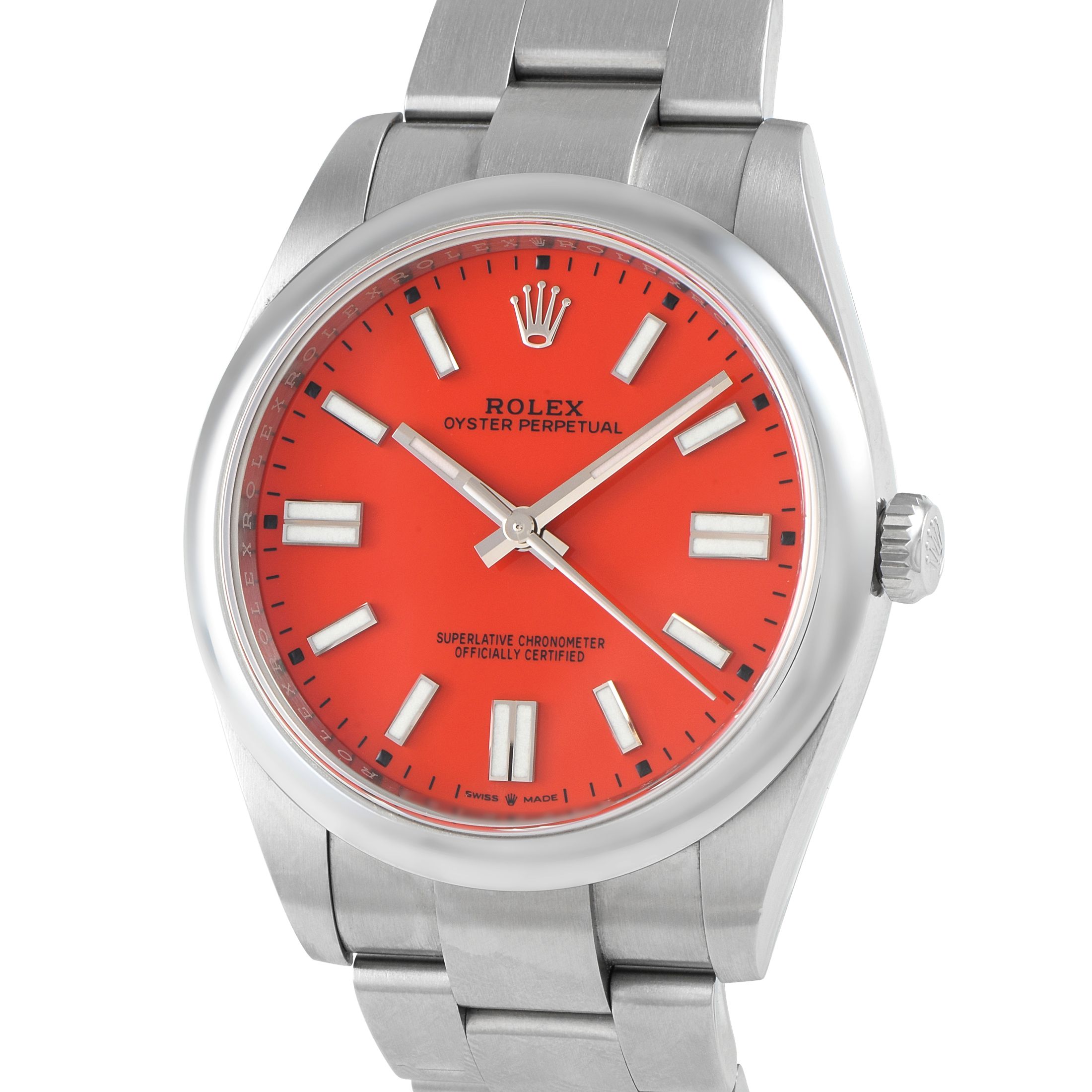 Rolex Oyster Perpetual 41 Coral Dial Watch 124300
