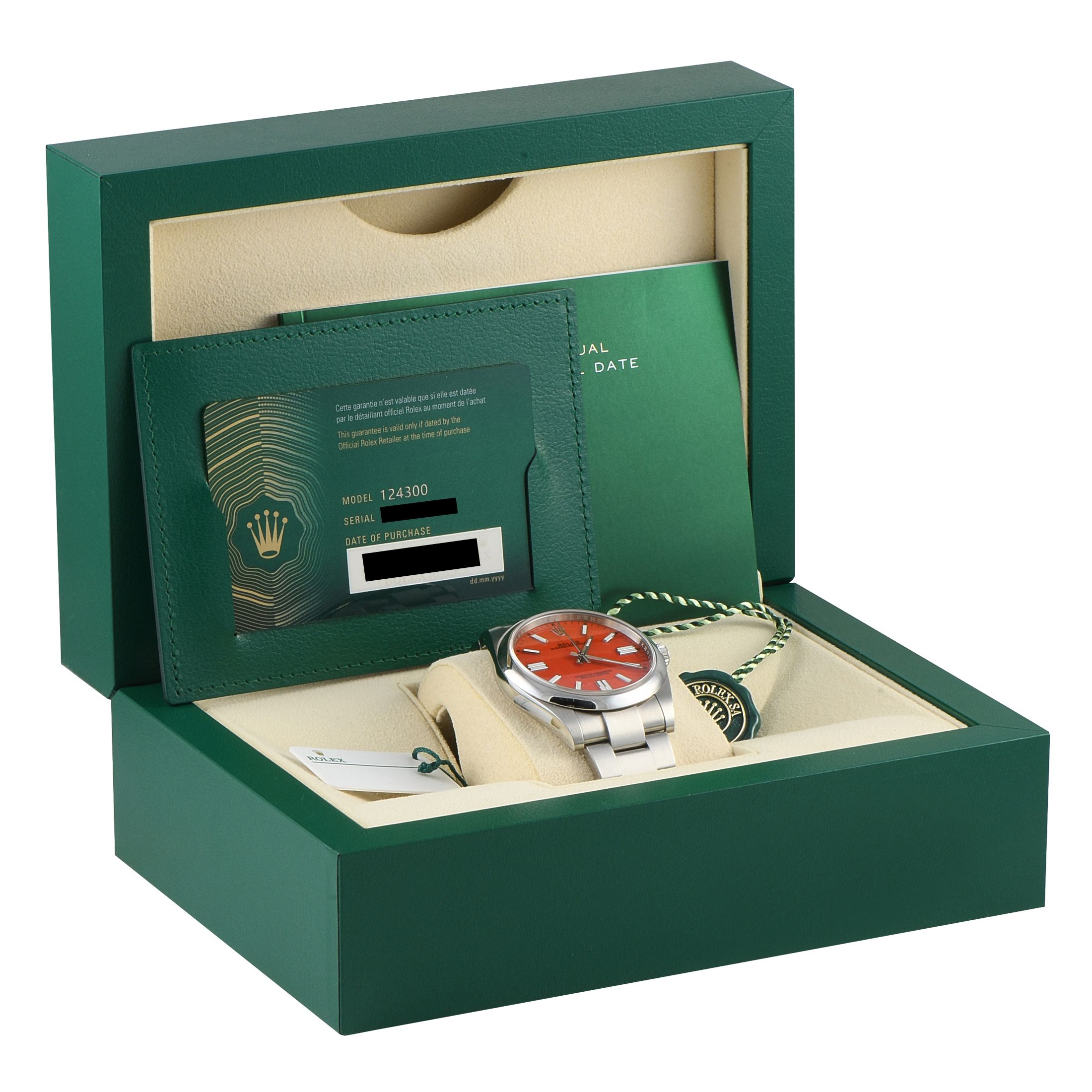 Rolex Oyster Perpetual 41 Coral Dial Watch 124300