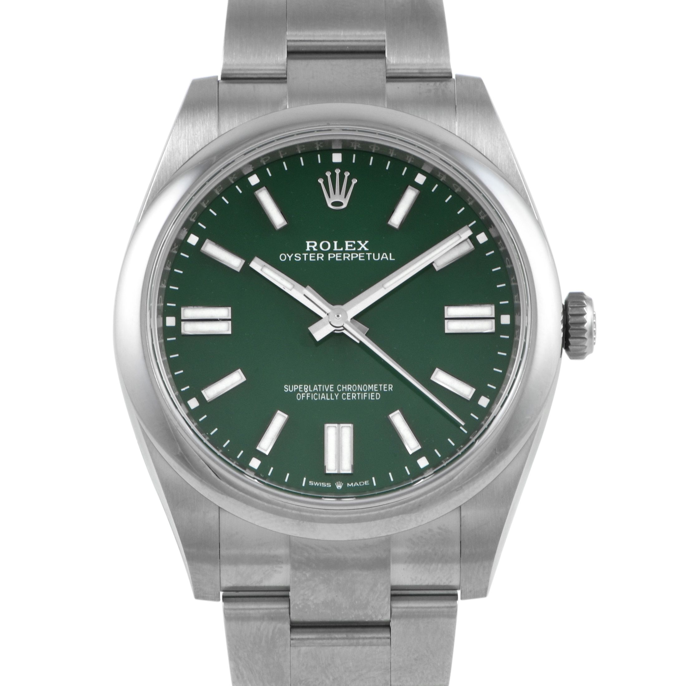 Rolex Oyster Perpetual 41 Green Dial Watch 124300