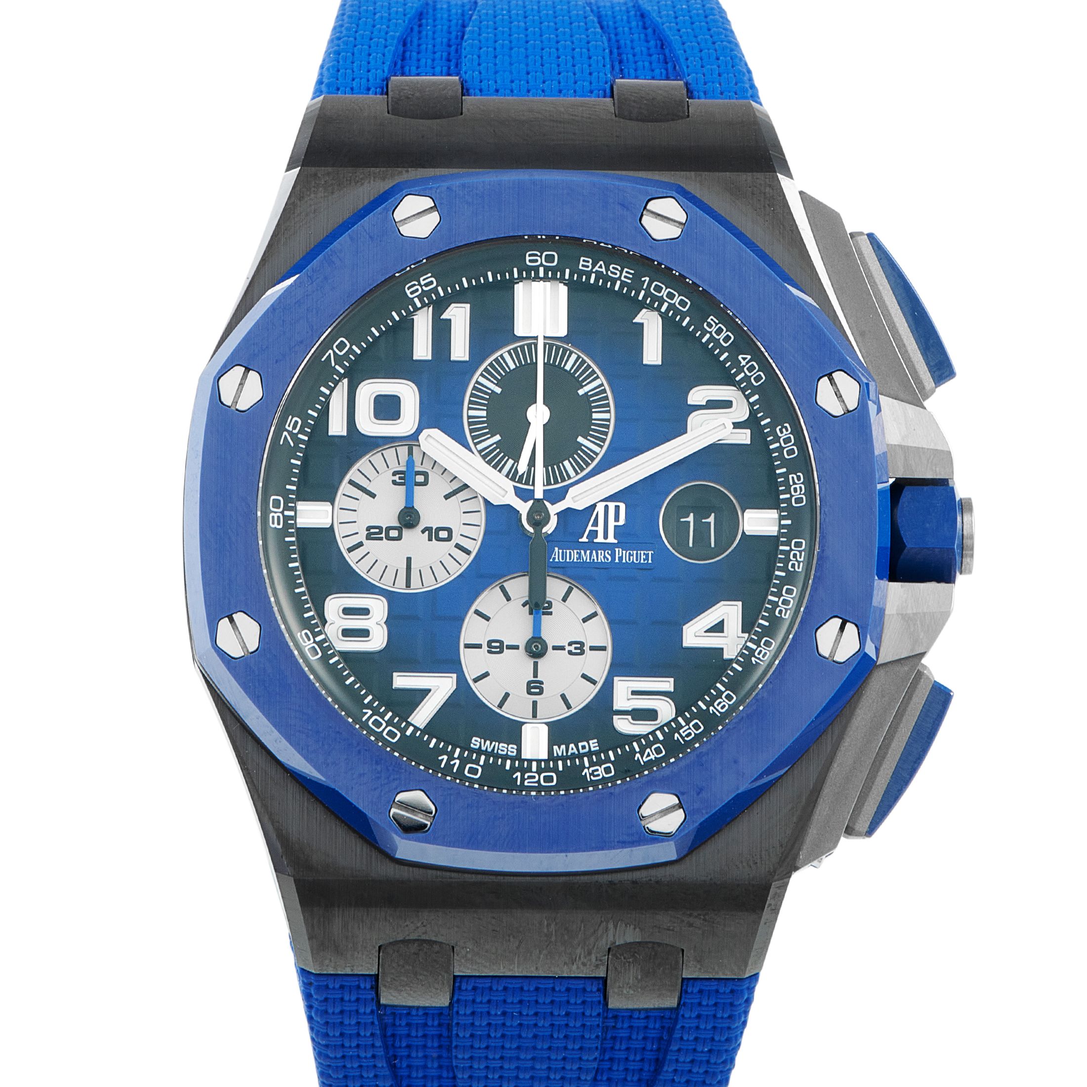 Audemars Piguet Royal Oak Offshore Blue Dial Ceramic Watch 26405CE.OO.A030CA.01