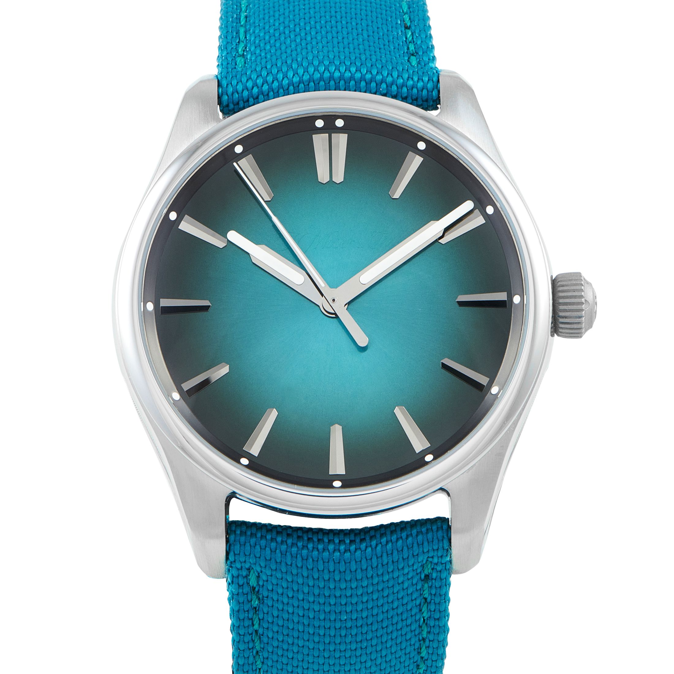 H. Moser Pioneer Center Seconds Blue Lagoon Fumé Watch 3200-1214