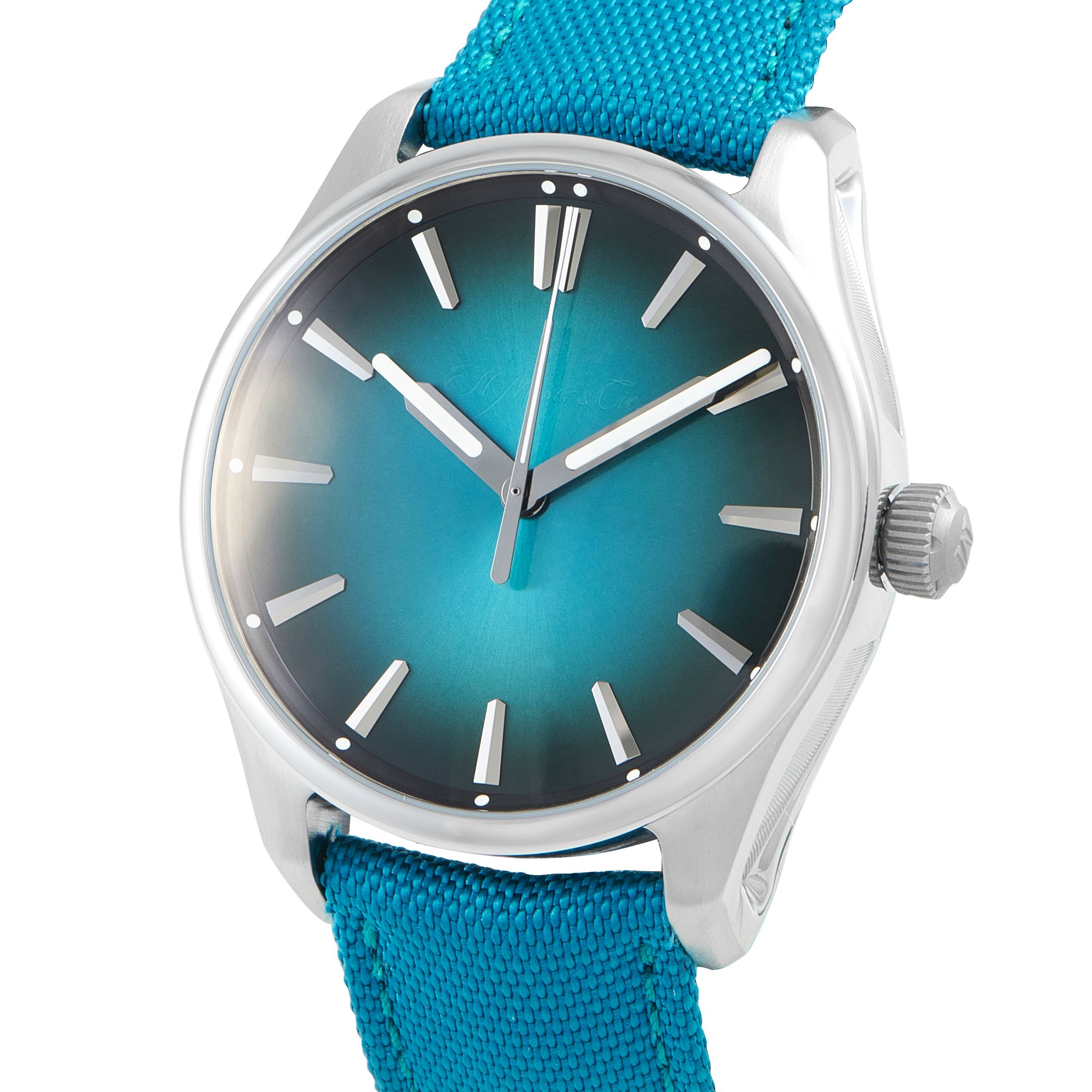 H. Moser Pioneer Center Seconds Blue Lagoon Fumé Watch 3200-1214