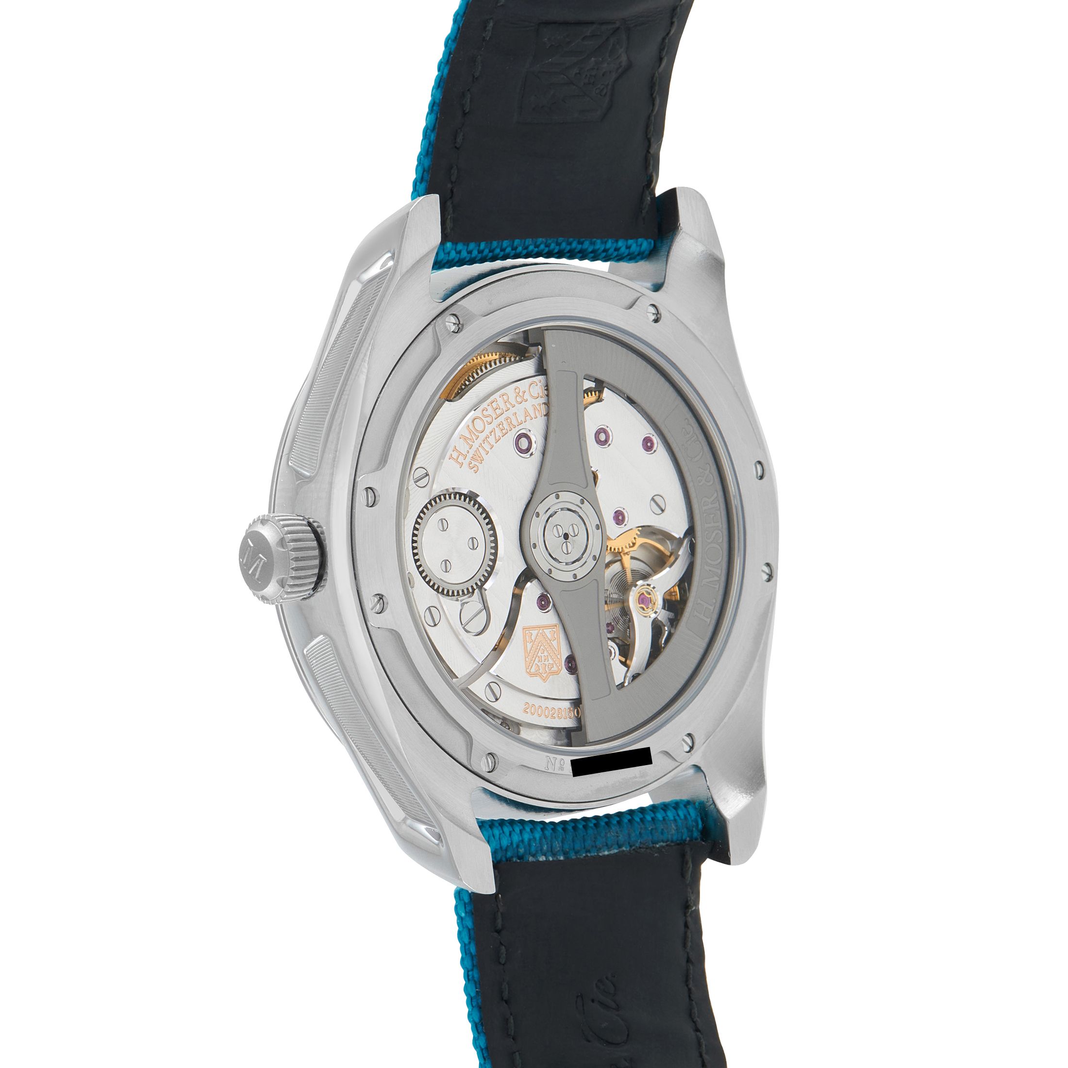 H. Moser Pioneer Center Seconds Blue Lagoon Fumé Watch 3200-1214