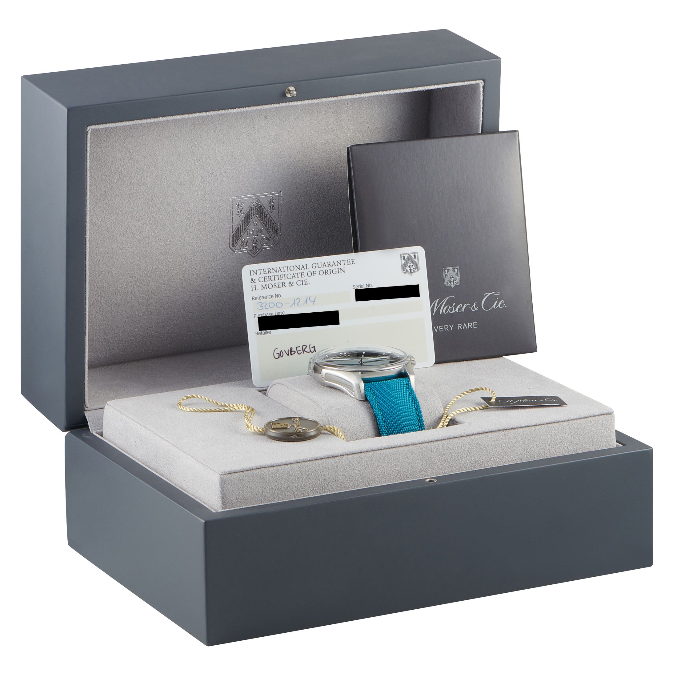 H. Moser Pioneer Center Seconds Blue Lagoon Fumé Watch 3200-1214