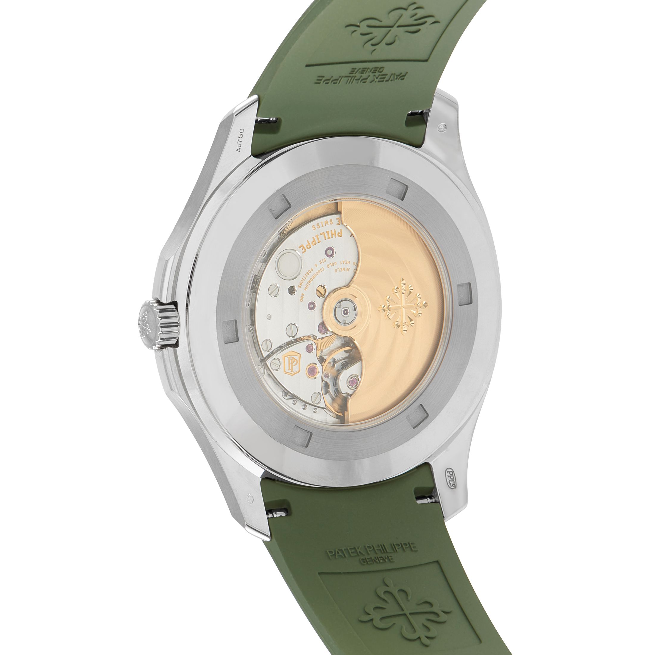 Patek Philippe Aquanaut Jumbo Khaki Green White Gold Watch 5168G-010