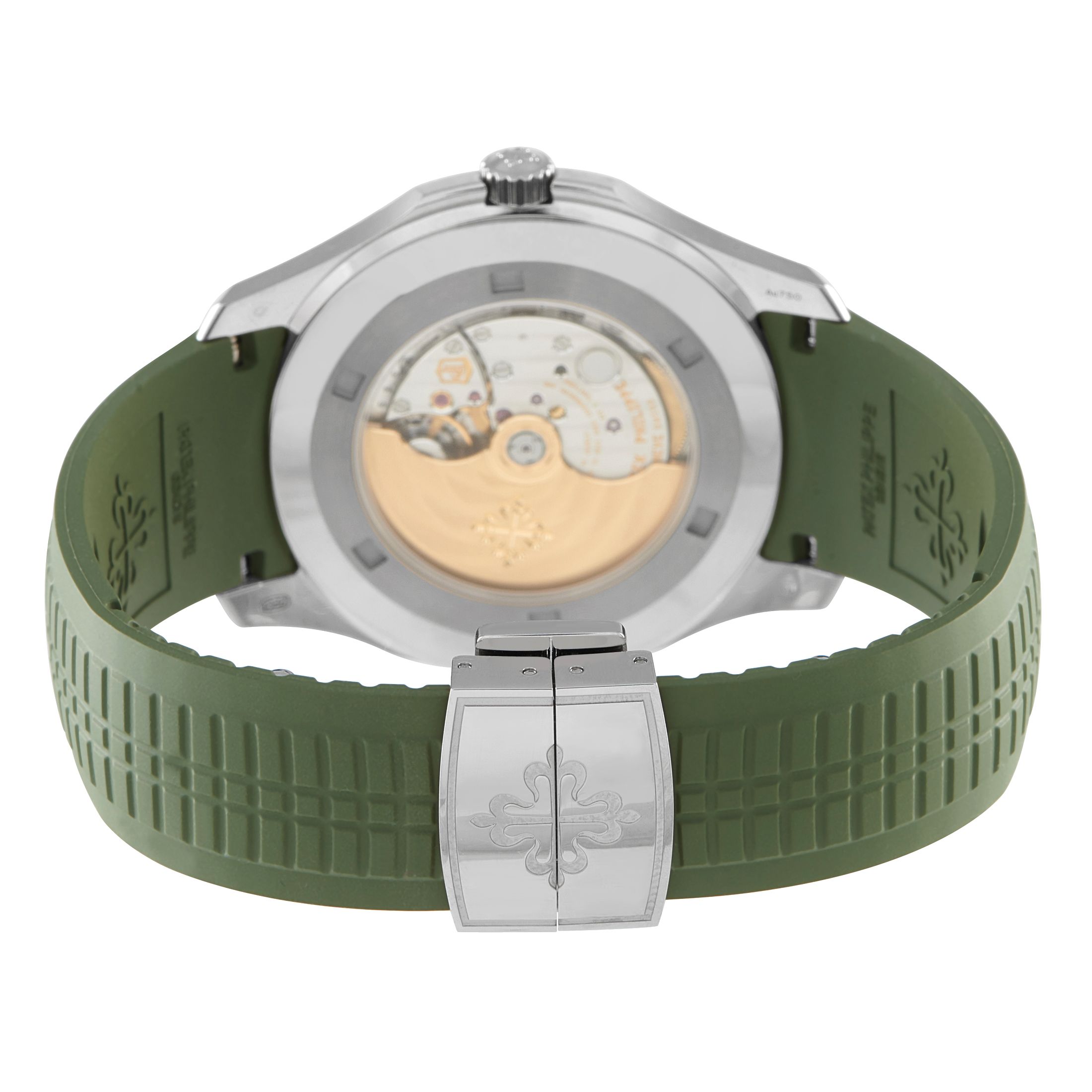 Patek Philippe Aquanaut Jumbo Khaki Green White Gold Watch 5168G-010