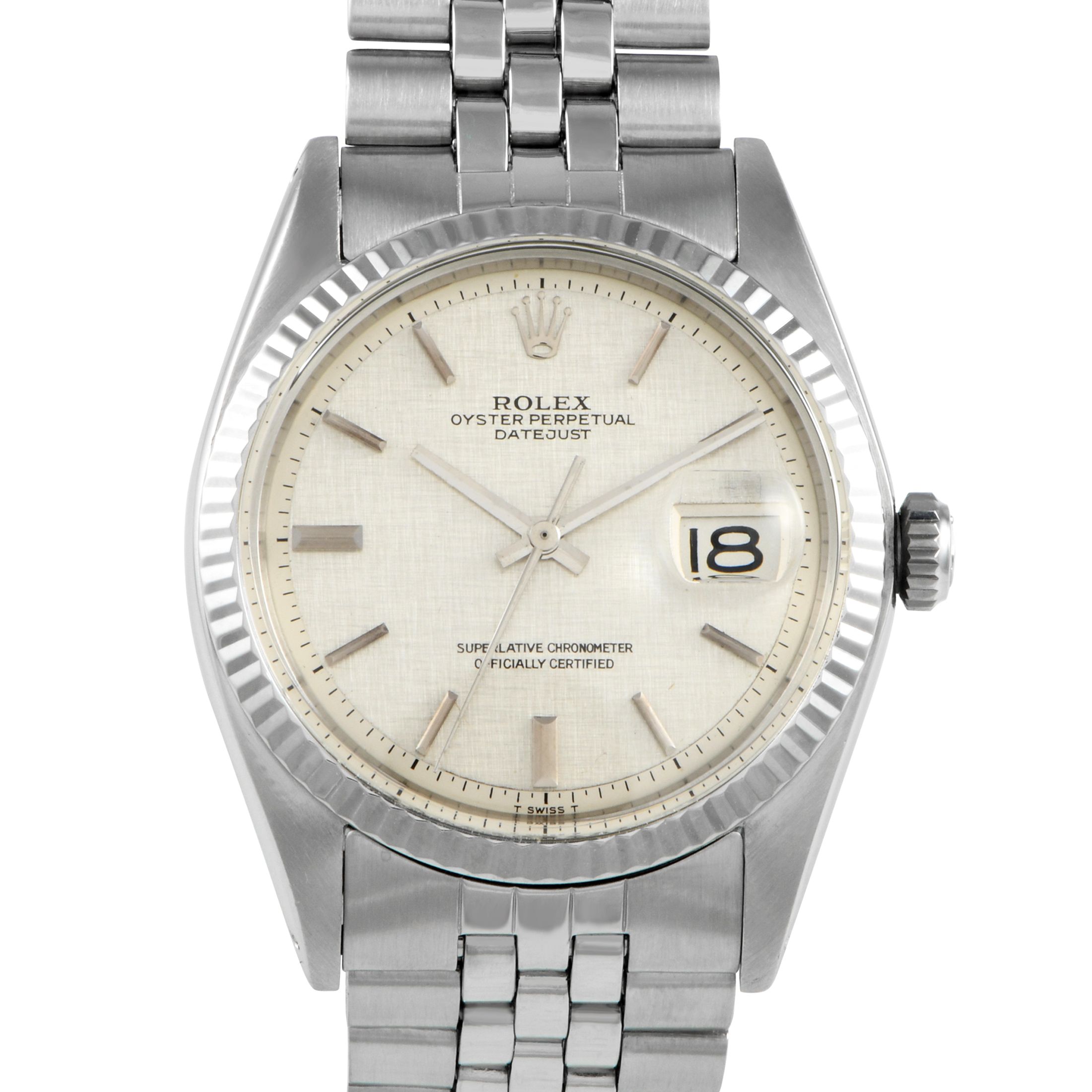 Rolex Datejust 36 Linen Dial Watch 1601
