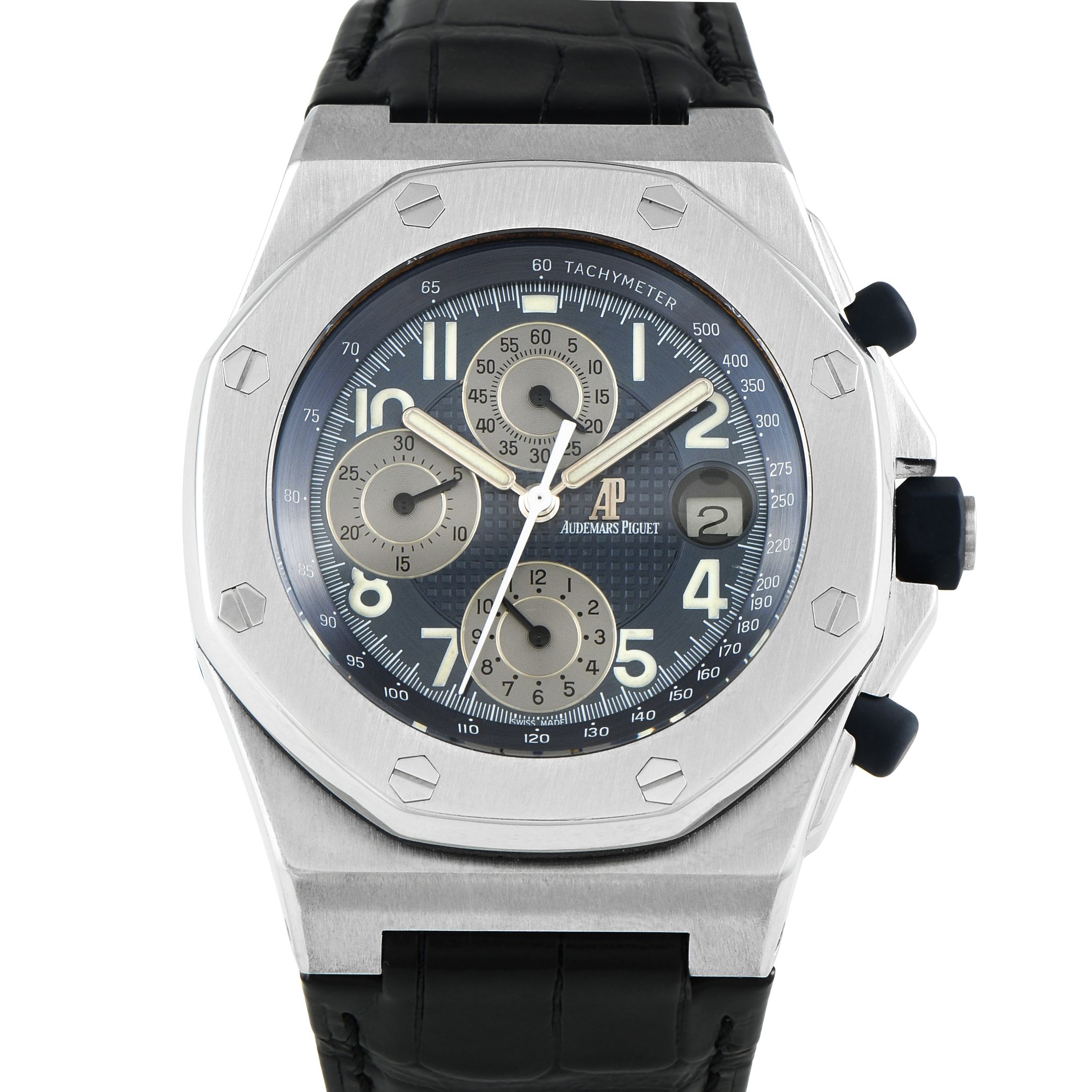 Audemars Piguet Royal Oak Offshore Steel in Leather Men's Watch  25770ST.OO.A001KE.01