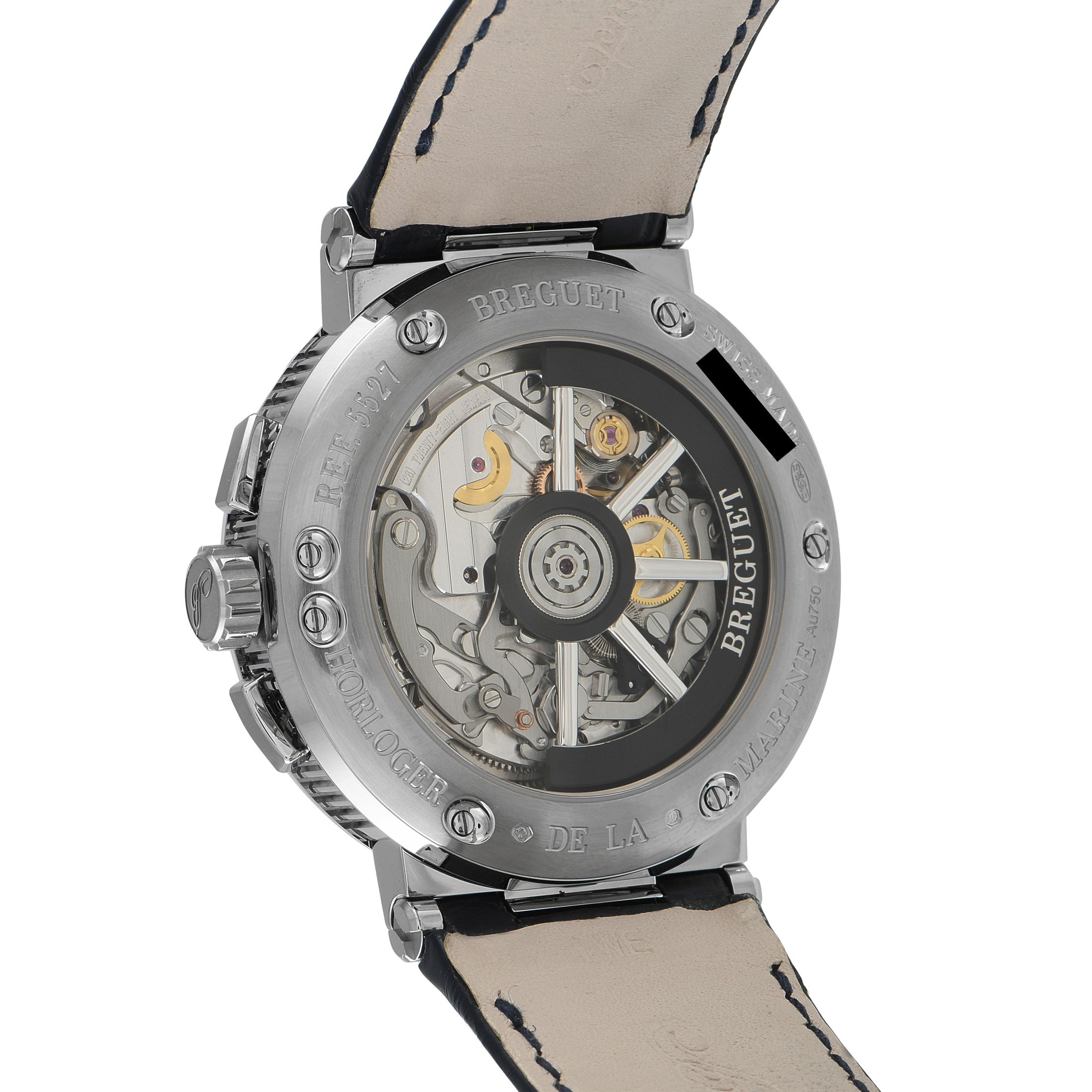 Breguet Marine Chronograph Blue Dial White Gold Watch 5527BB/Y2/5WV