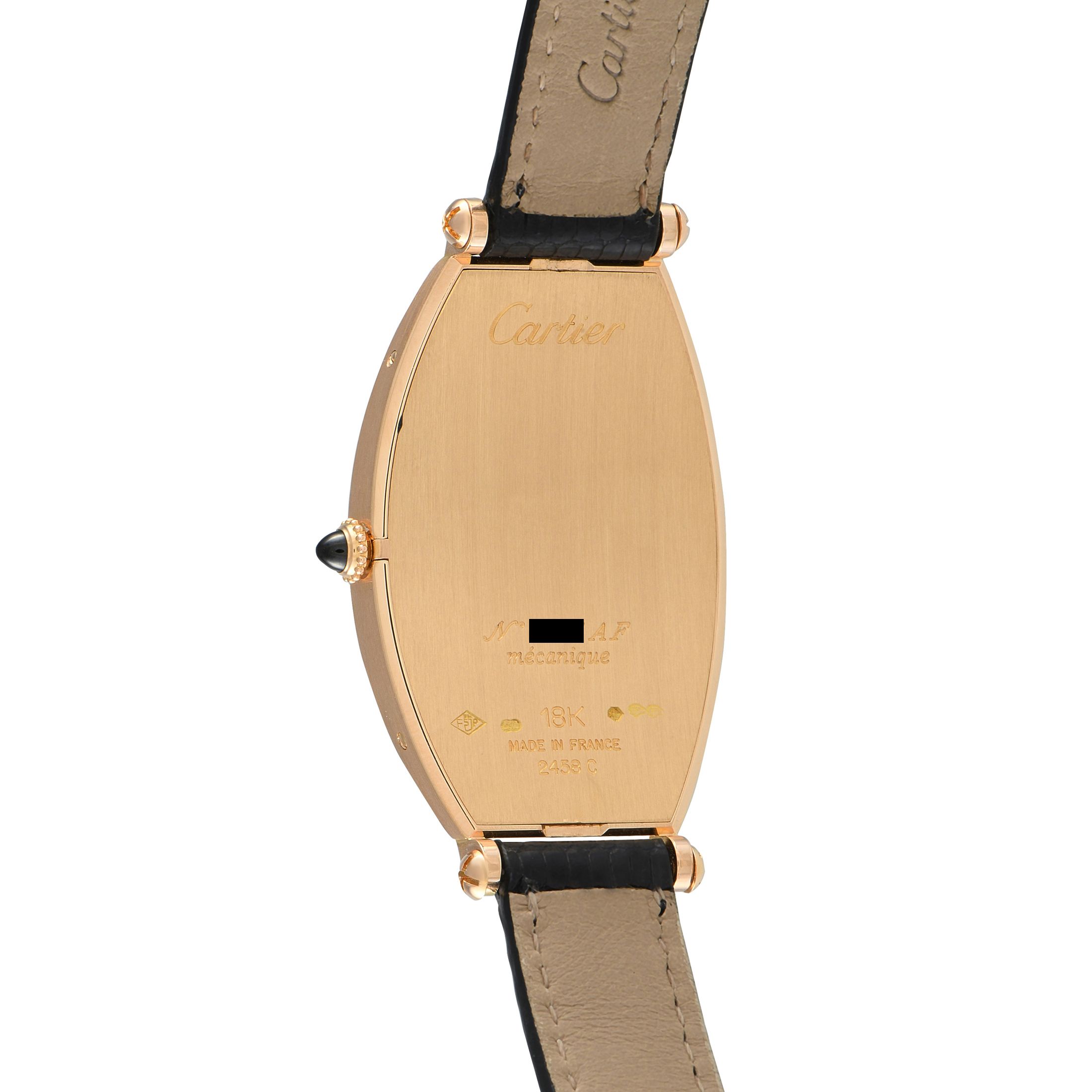 Cartier Tonneau Cintree Yellow Gold Watch 2458