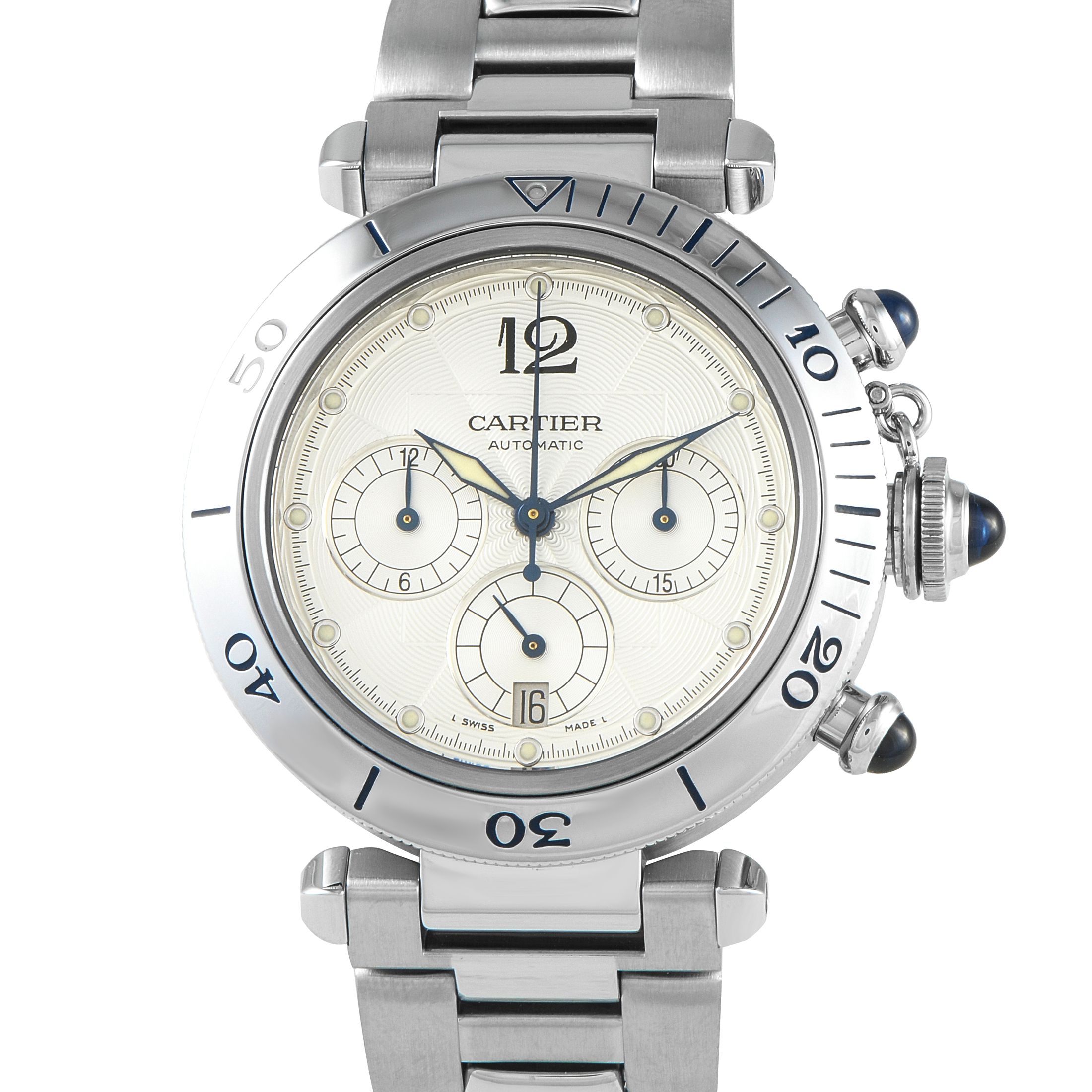 Cartier Pasha Chronograph Watch w31030H3