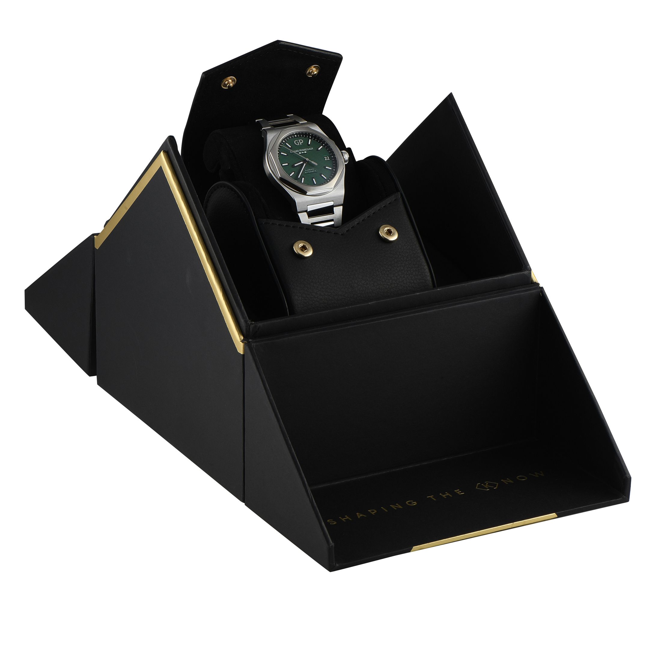 Girard Perregaux Laureato 42mm Green Dial Steel Watch 81010-11-3153-1CM