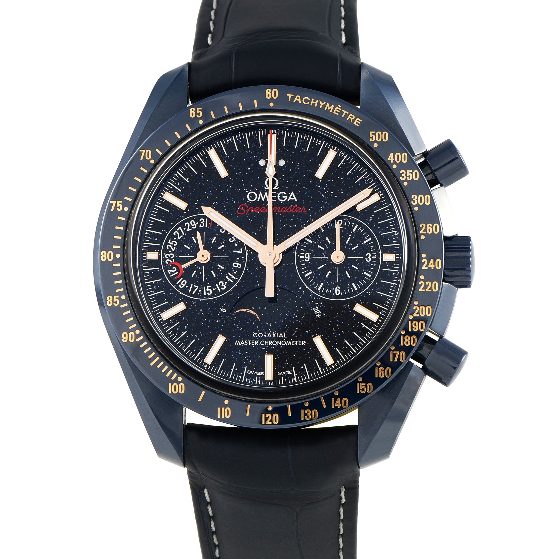 Omega Speedmaster Moonphase Blue Side of the Moon Blue Ceramic Watch 304.93.44.52.03.002